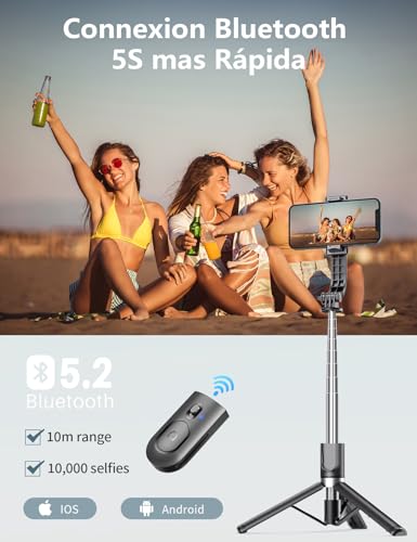 Detalle 2 de Selfie Stick Tripod with Light 45"