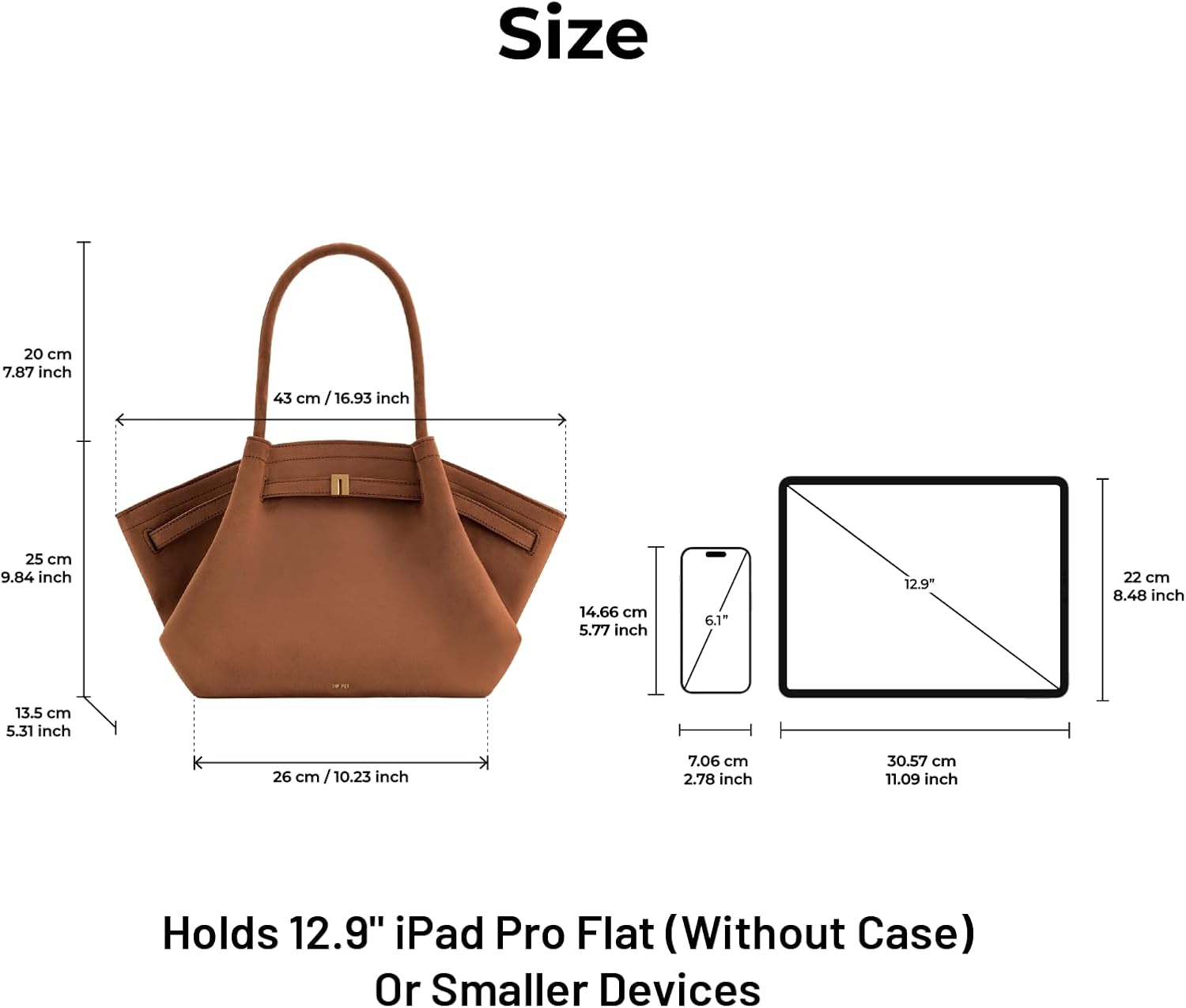 Detalle de JW PEI Hana tote da donna in finta pelle scamosciata (media)