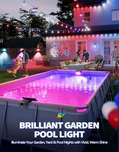 Thumbnail 6 de DeeprBetter 2026: Luz solar para piscina RGB multicolor, IP68, instalación cero