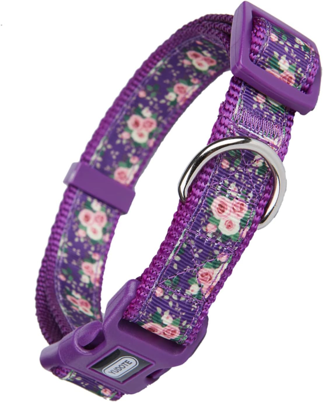 Thumbnail 6 de YUDOTE Floral Dog Collar Large (Purple) – printed flower pattern, neck 40–66cm