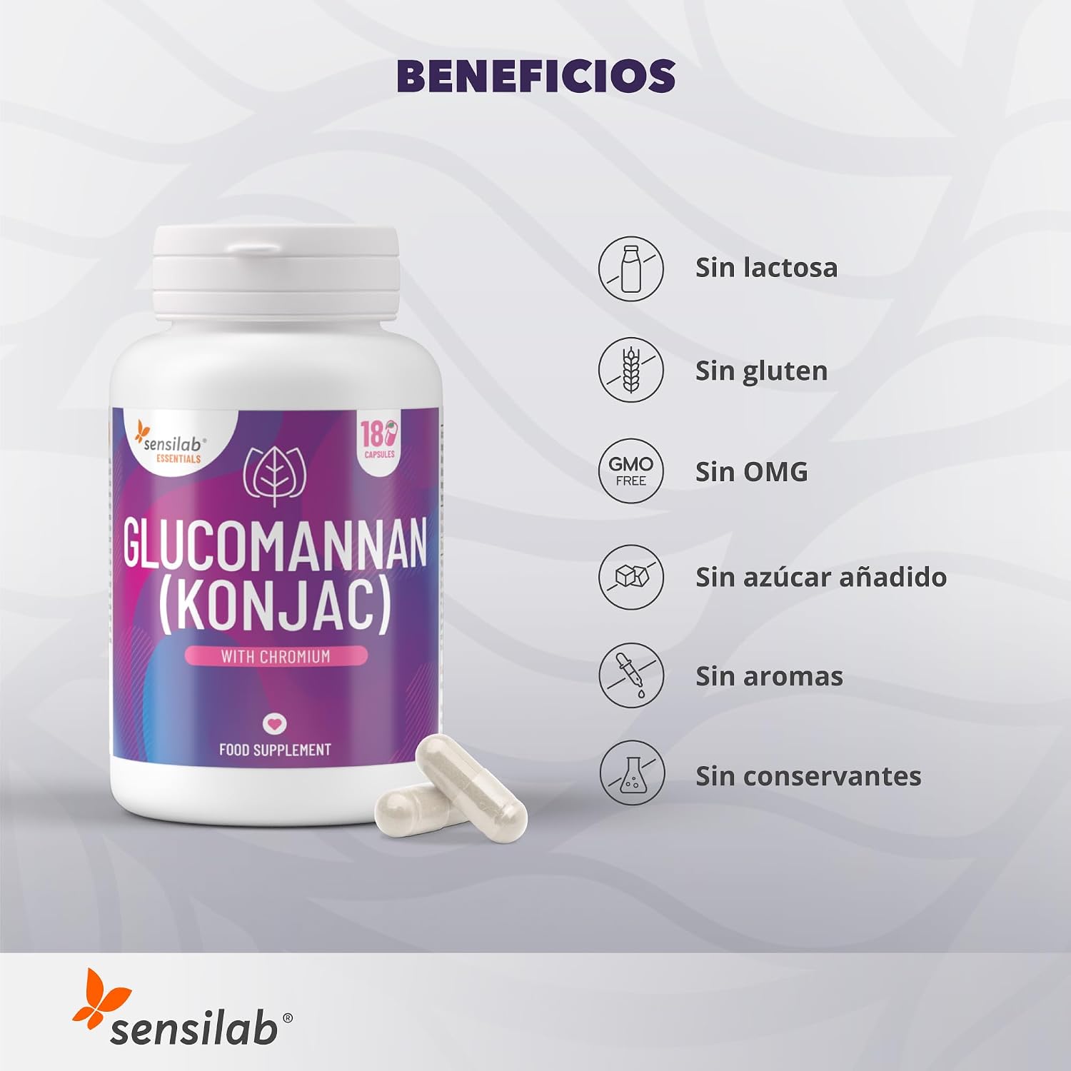 Thumbnail 2 de Sensilab Essentials Glucomanano 3000 mg 🌱 - Vegano y Puro