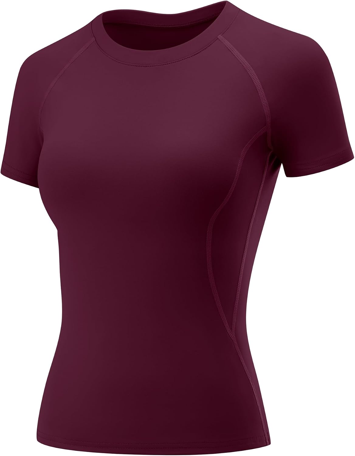 Detalle de Rapbin women’s gym tops short-sleeve quick-dry workout T-shirt (85% polyester, 15% elastane)