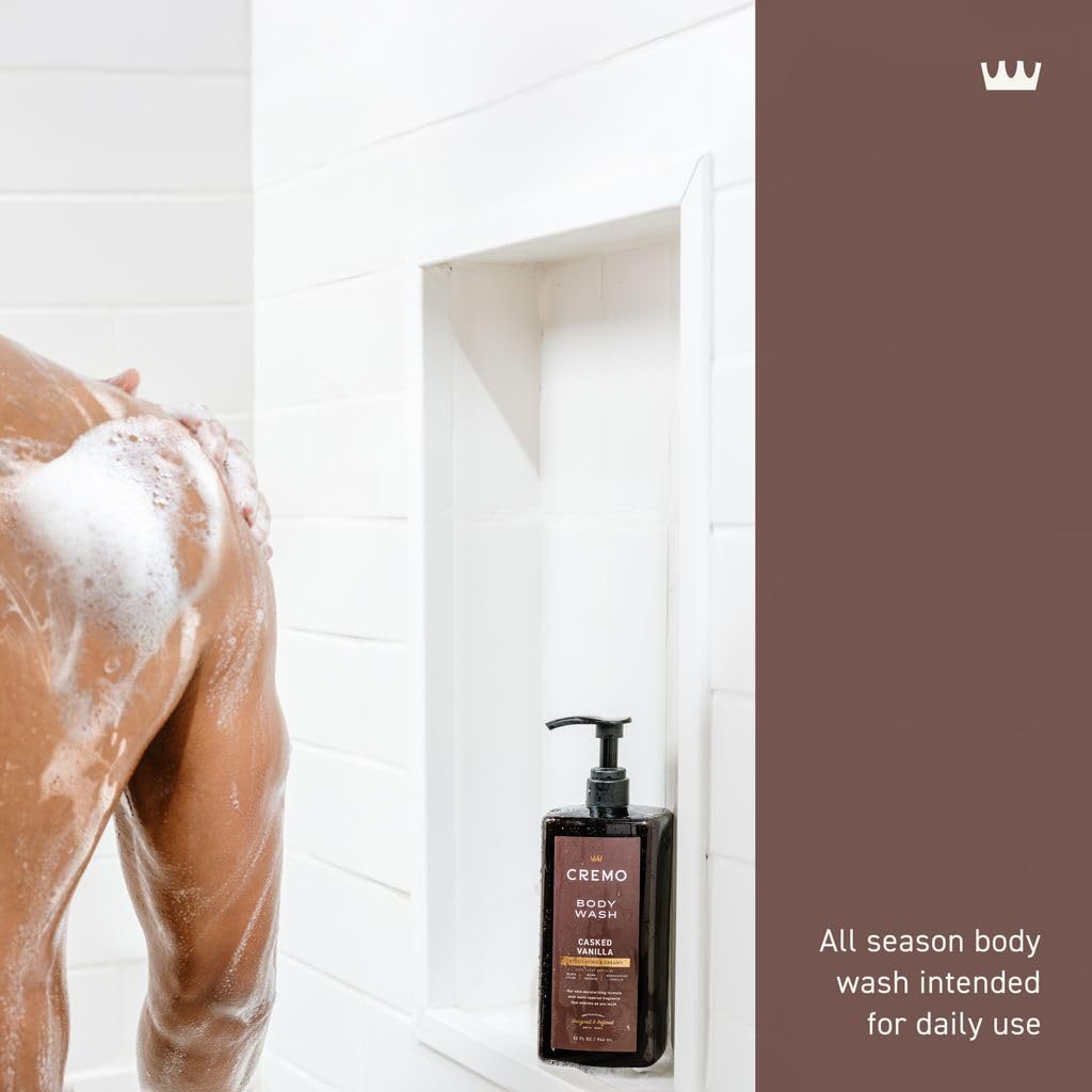 Detalle de Cremo Casked Vanilla Body Wash for Men, 32 Fl Oz, Rich Lather
