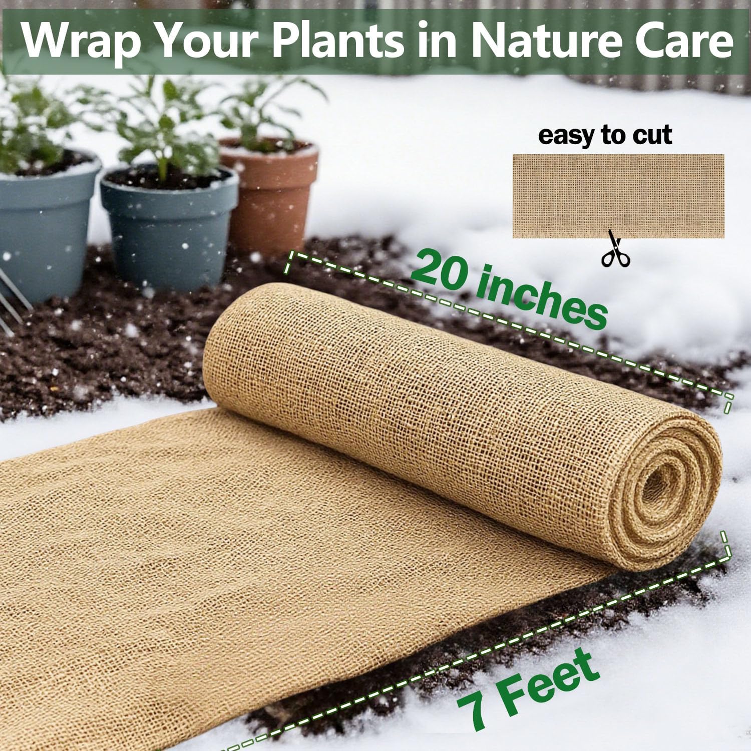 Detalle 2 de Liaycco K-MBP-2010 Burlap Fabric Roll, 20-Inch x 10-Foot Natural Jute