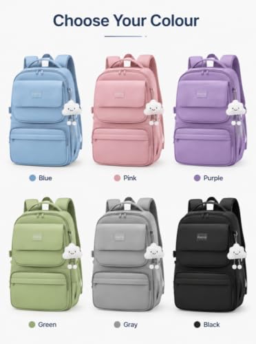 Thumbnail 6 de FIORETTO 25L School Bag for Girls & Teens – Practical 15.6" Laptop Backpack with Organized Pockets