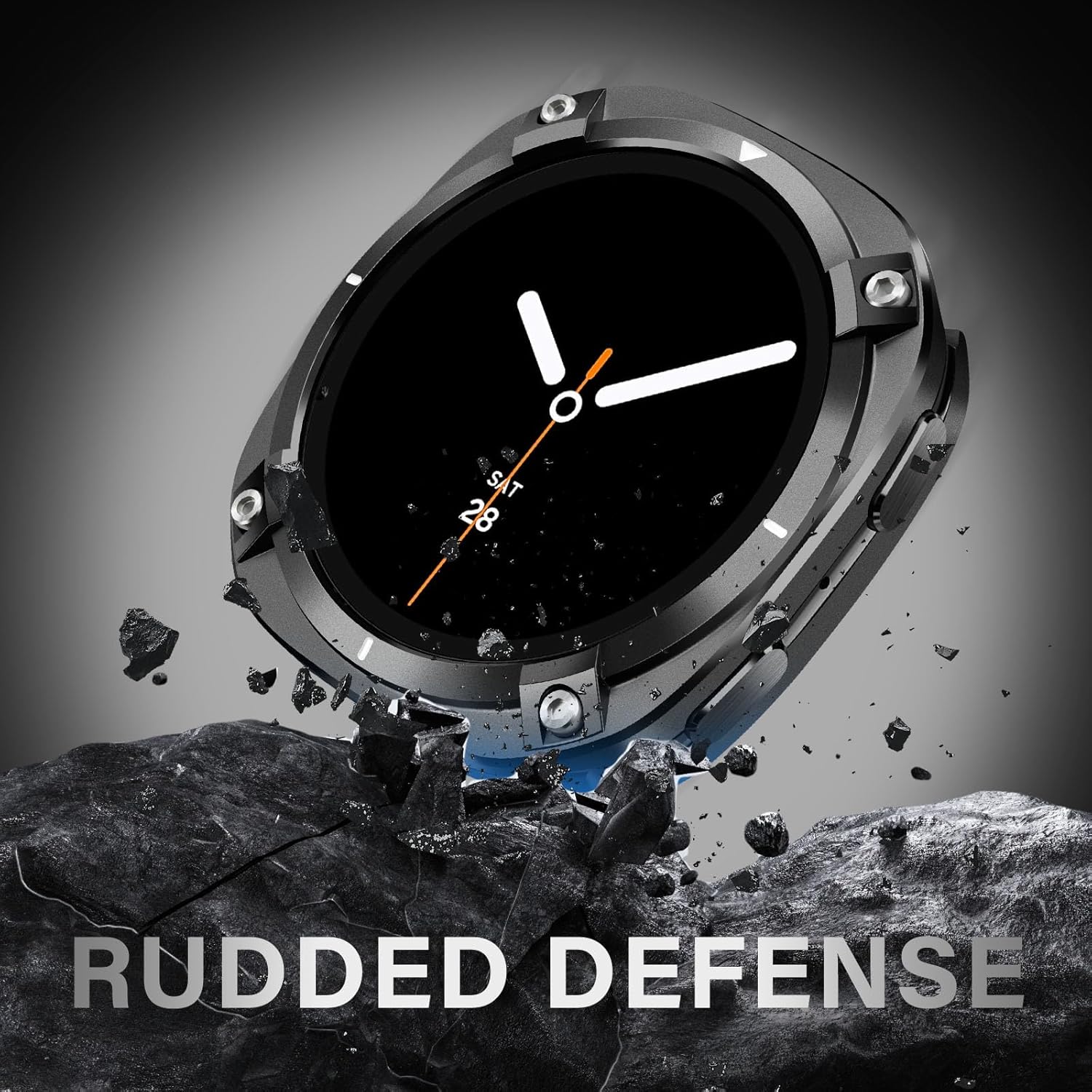 Thumbnail 2 de HITZEE 2 in 1 Metal Case for Samsung Galaxy Watch 8 (44mm) – Rugged protective bumper with back cover