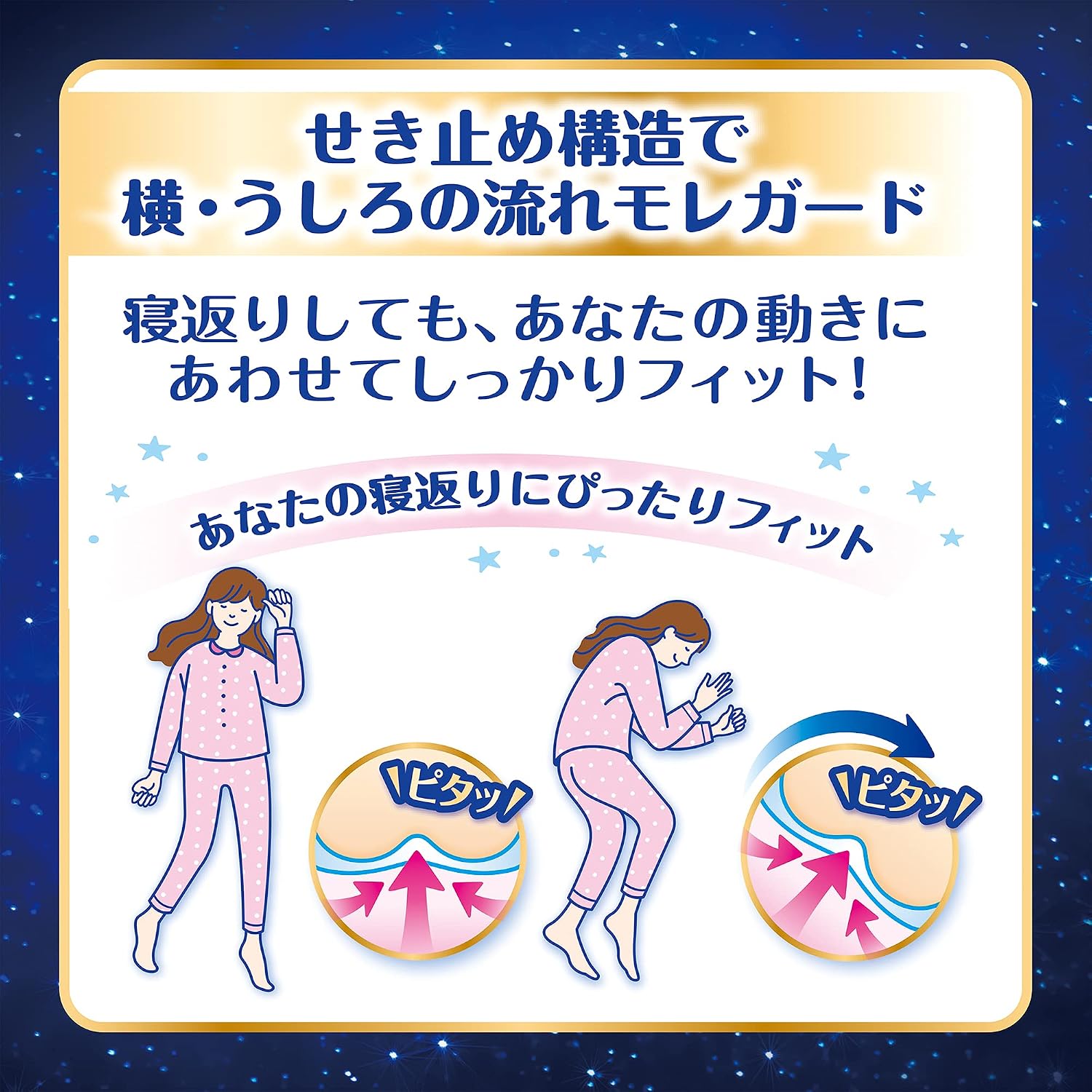 Thumbnail 3 de ソフィ 超熟睡ガード400 夜用ナプキン 26枚 横・うしろの流れモレ対策