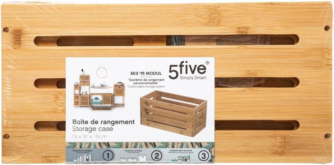 Detalle 2 de 5five Mix n modul 15x31cm cesta de bambú