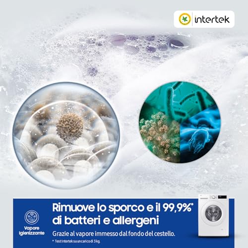 Detalle de Samsung Lavatrice Crystal Clean WW90CGC04DTEET: lavaggio ecologico con Ecobubble, vapore e connettività Wifi da 9 kg
