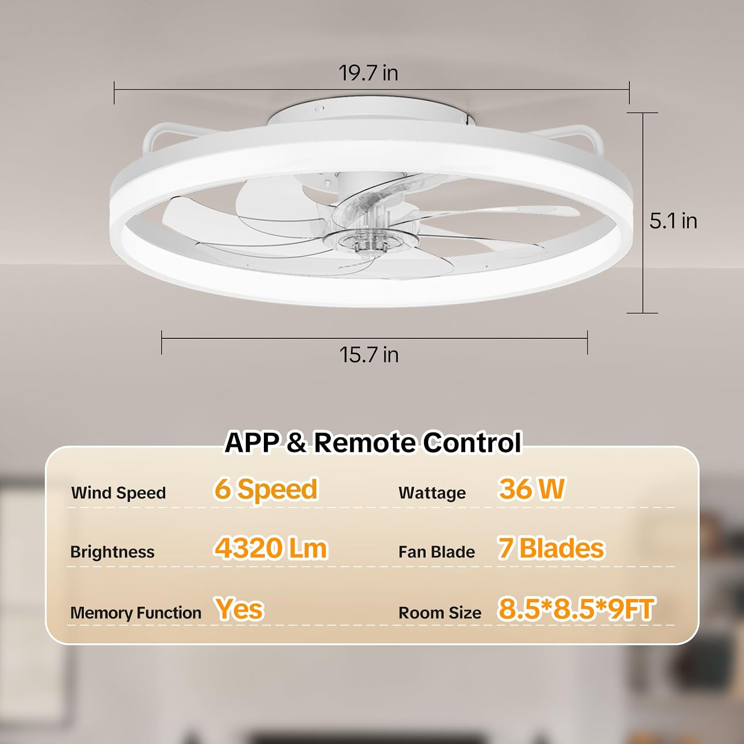 Detalle 2 de Amceiling 20-inch ceiling fan