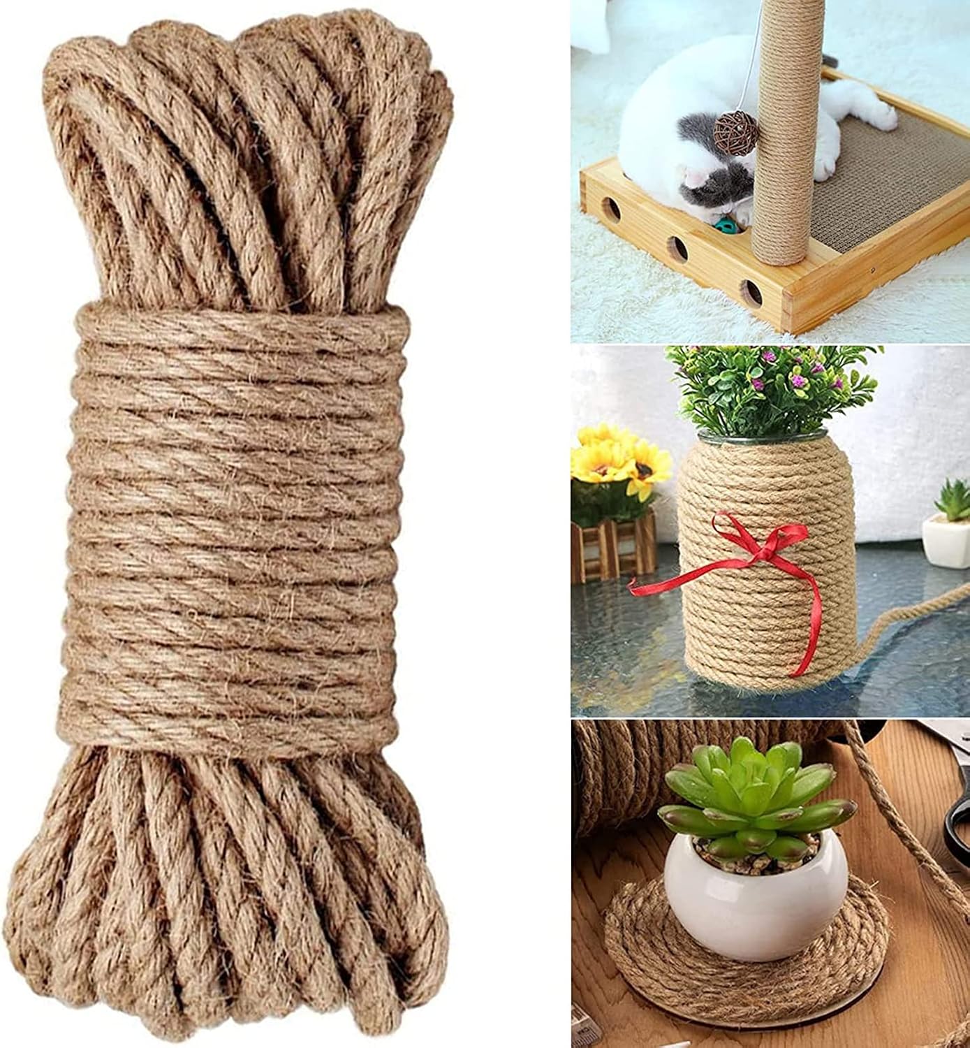 Detalle de Juteschnur 10 mm 15 m für Garten und Basteln