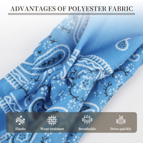 Detalle de 8 Wide Headbands for Women's Hair by TianFukj – Bohemian, Sweat-Absorbing and Versatile