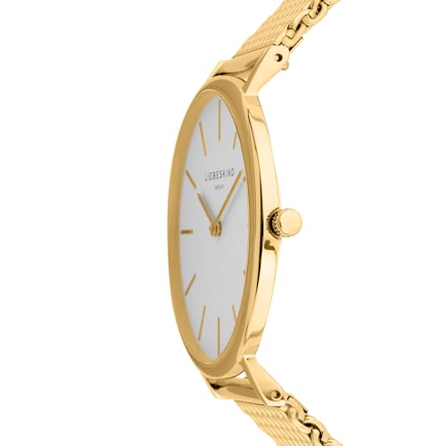 Detalle de Liebeskind Berlin LS-0103-MQB IP gold – Set aus Armbanduhr und Armband