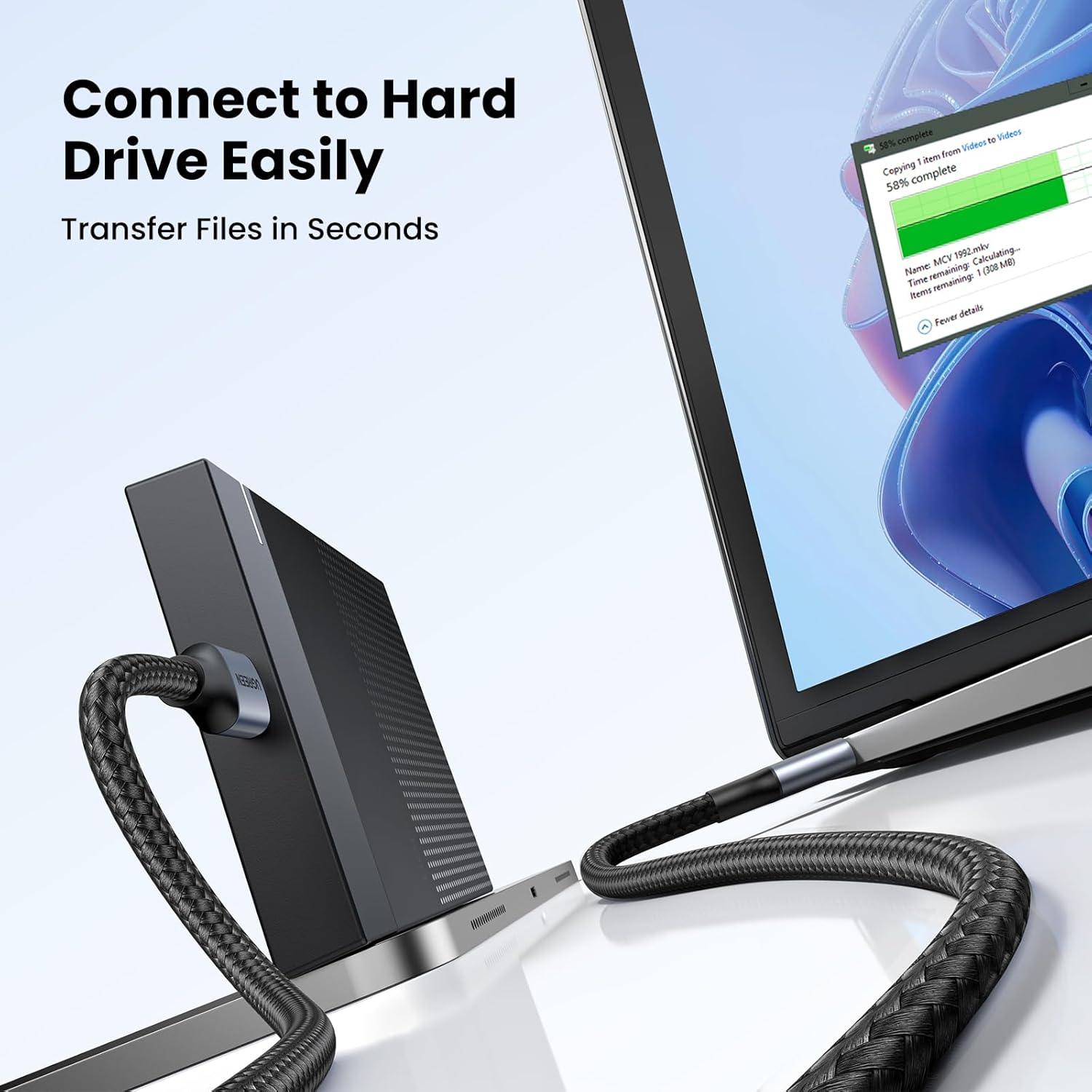 Thumbnail 3 de UGREEN USB 3.0 A‑to‑A braided cable 2m