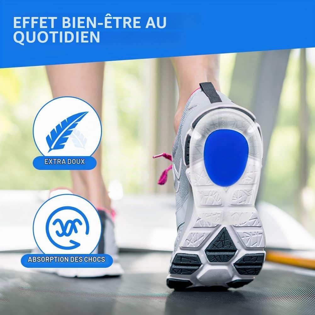 Detalle 2 de ACWOO gel-hielkussens maat S, 2 paar siliconen hielpads