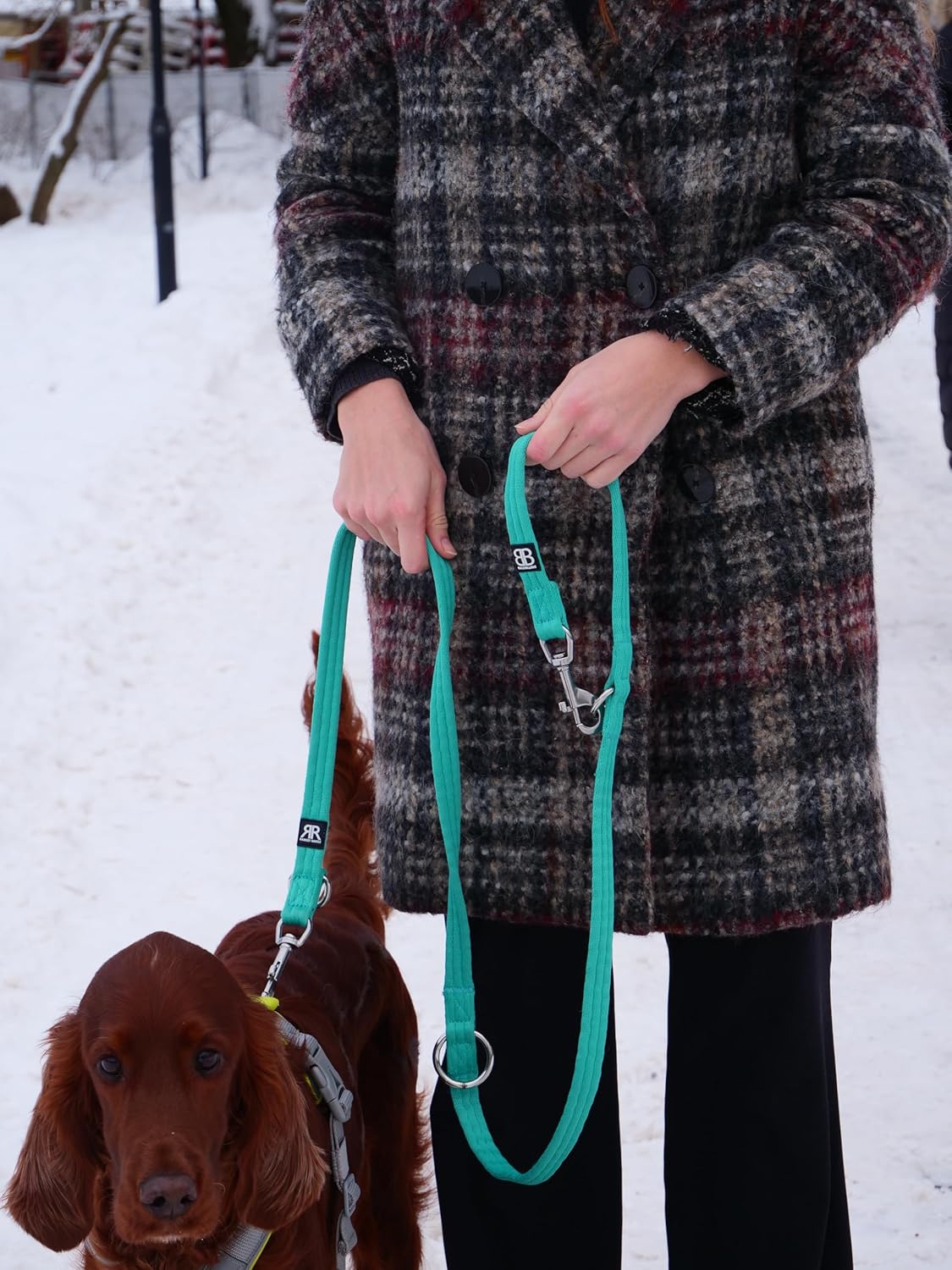 Thumbnail 4 de BullyBillows Double Ended Dog Lead (Khaki) for obedience and distance training