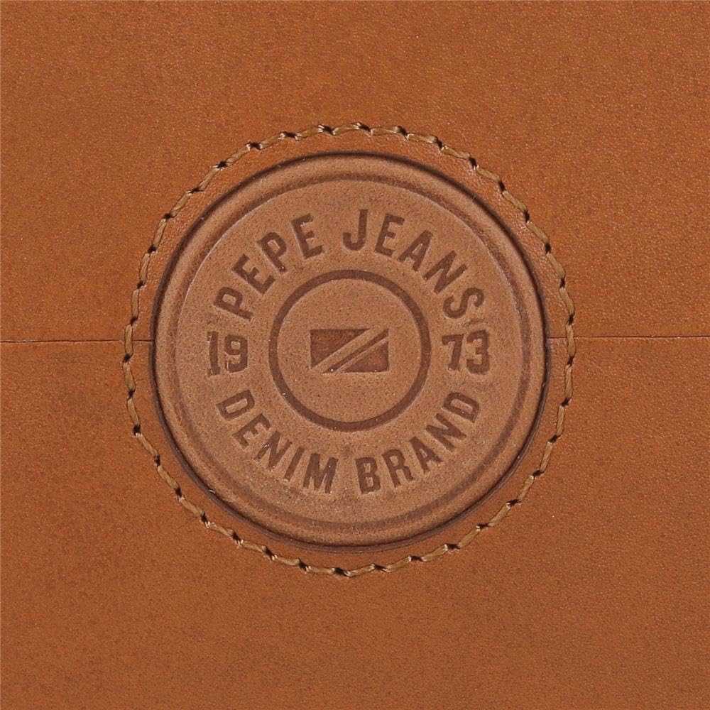 Detalle de Pepe Jeans Cracker – Porte-monnaie avec porte-cartes, beige, cuir (11 x 7 x 1,5 cm) par Joumma Bags