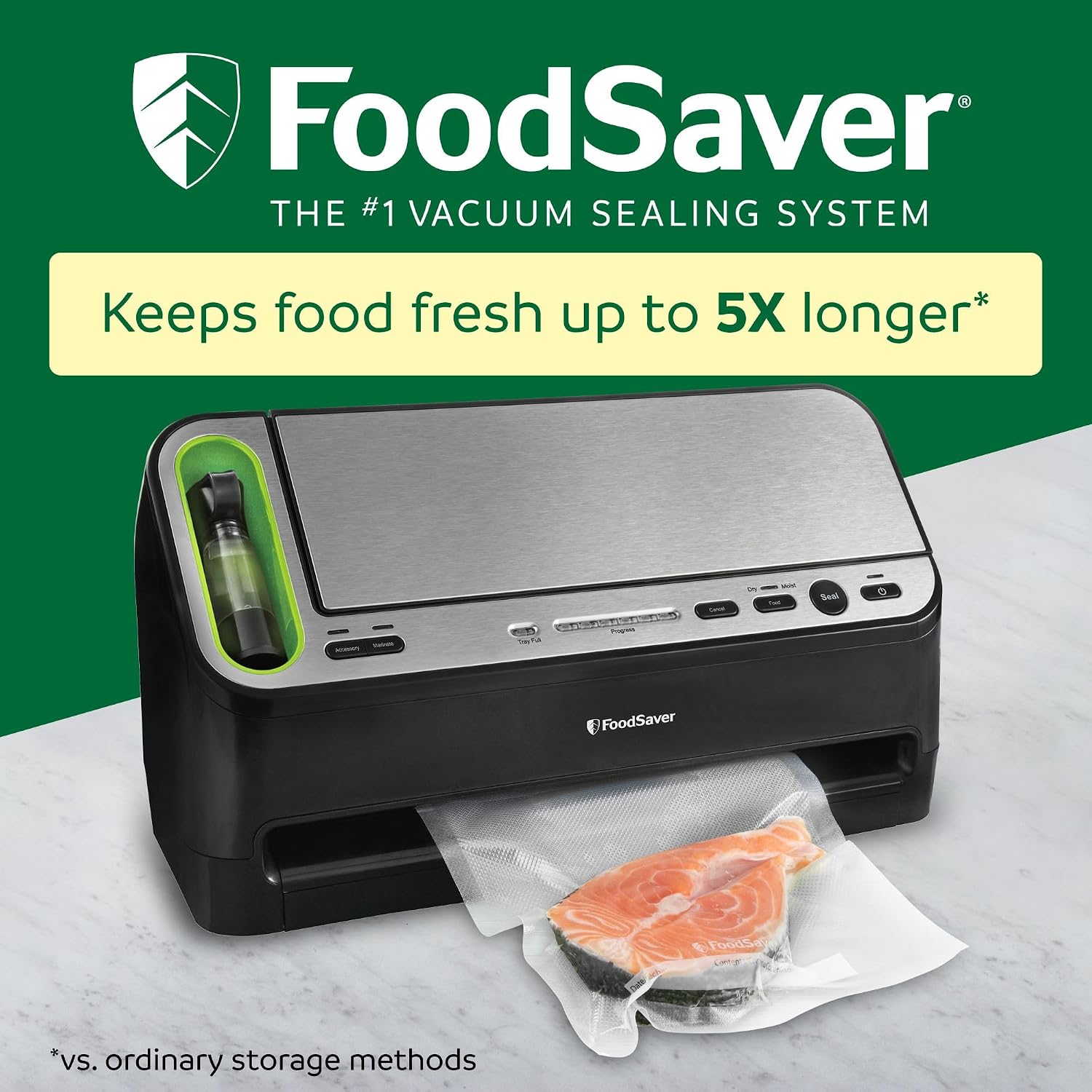 Detalle de FoodSaver V4400 2-in-1 Vacuum Sealer Machine with Automatic Bag Detection and Starter Kit