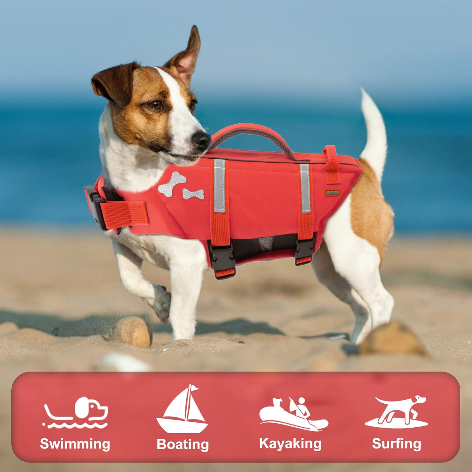 Thumbnail 6 de EMUST Dog Life Preserver (L) – Buoyant Life Vest for Swimming and Boating