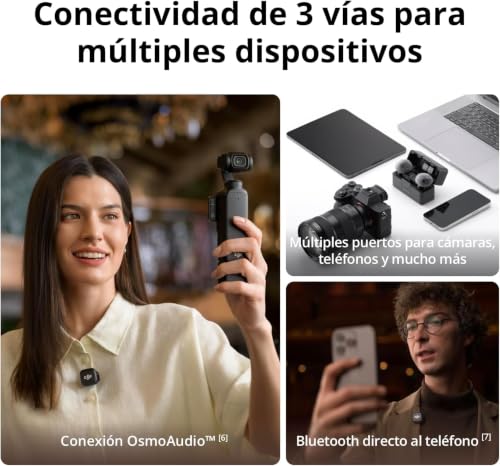 Detalle 2 de DJI Mic 3 (2 TX + 1 RX + Estuche de Carga) – micrófono inalámbrico para vlogs y entrevistas