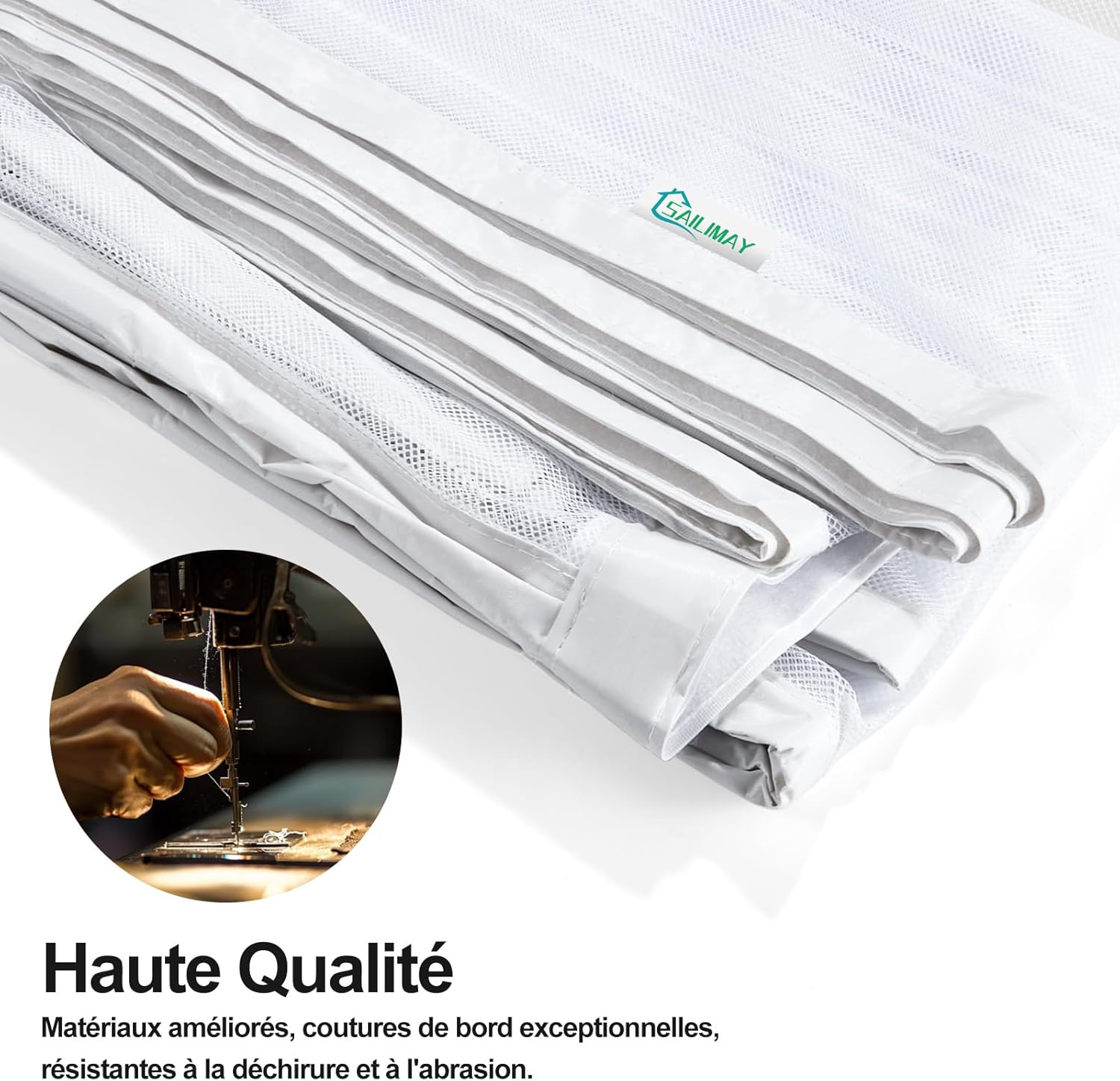 Thumbnail 6 de SAILIMAY Moustiquaire Fenêtre Magnétique 150x150 cm – fermeture automatique, sans perçage, blanc