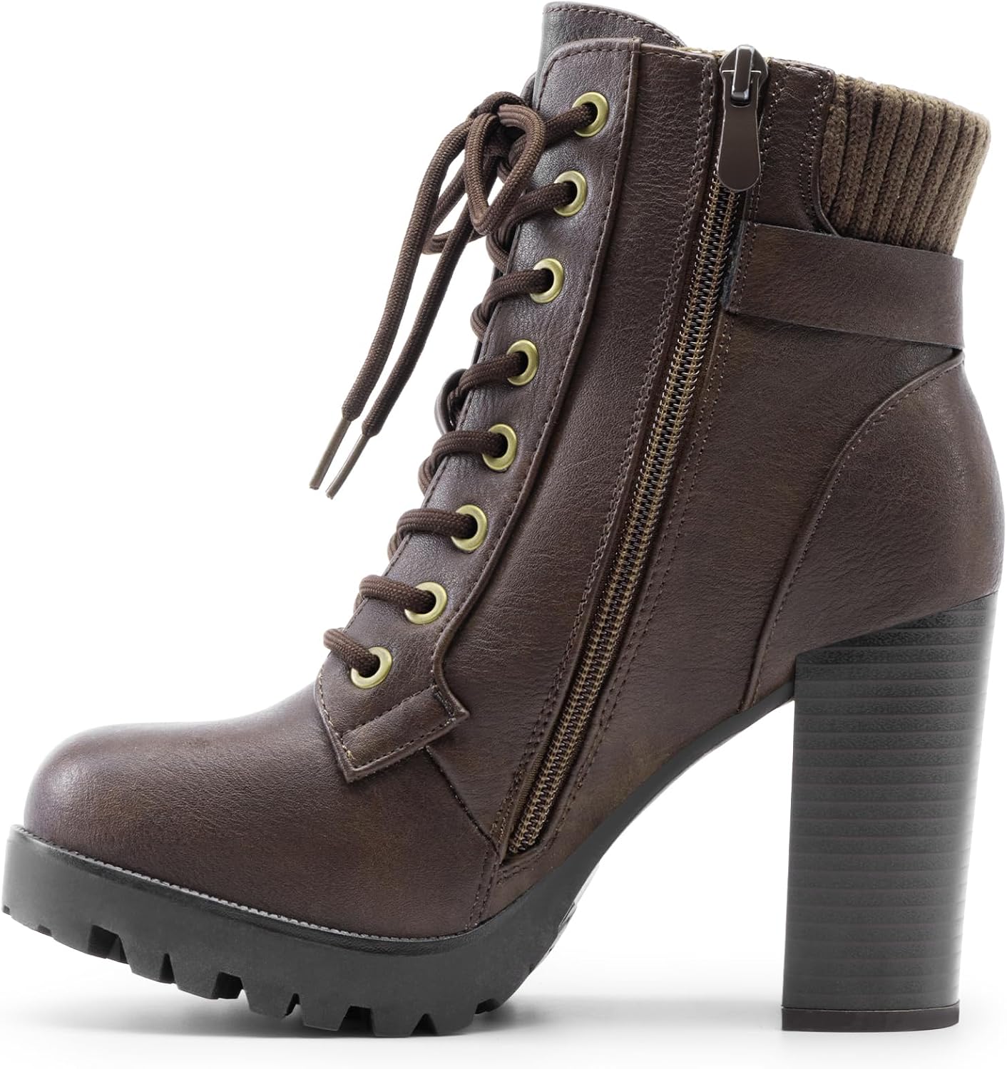 Detalle 2 de DREAM PAIRS Women's Combat Ankle Boots, 4-Inch Heel