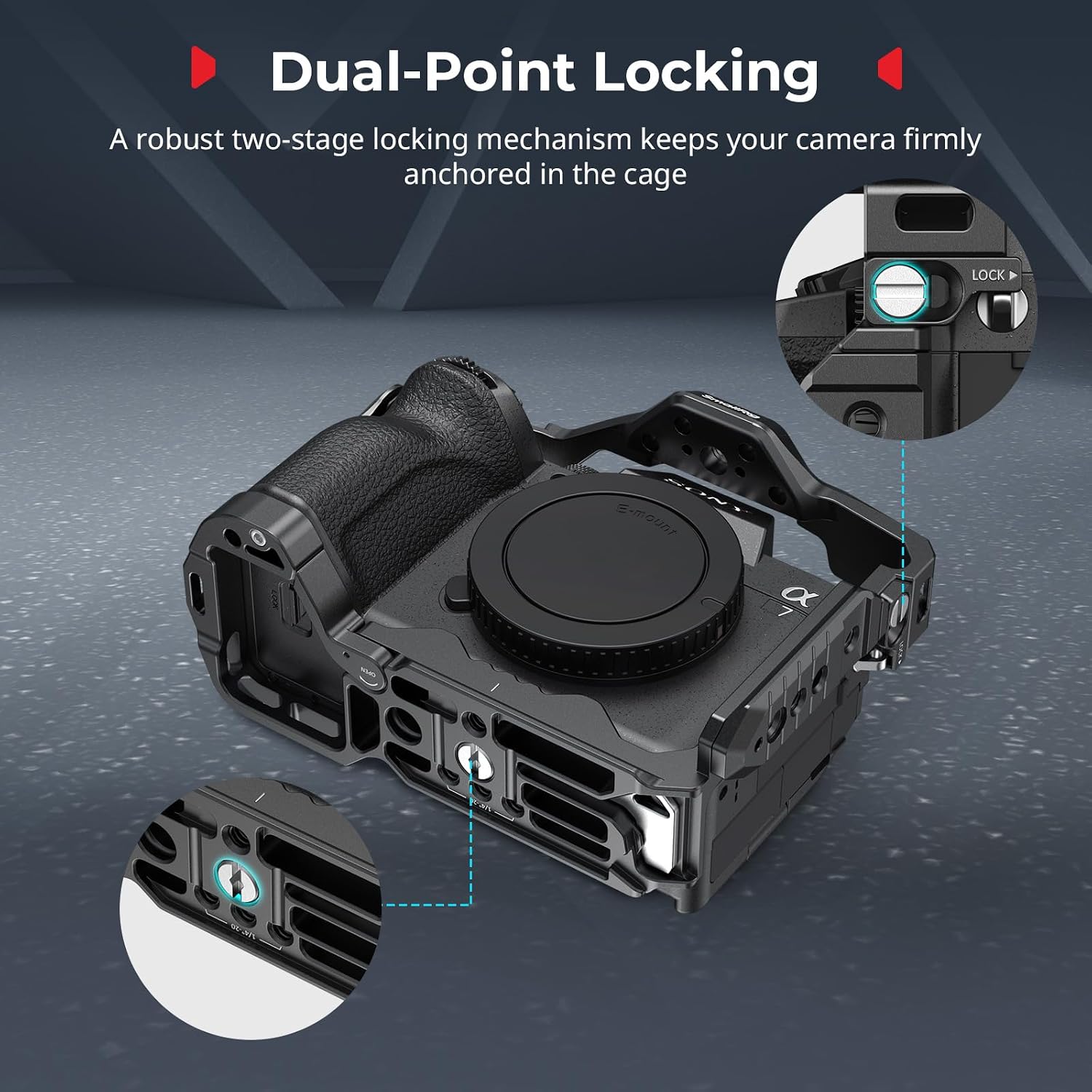 Thumbnail 4 de SMALLRIG HawkLock Quick Release Cage Kit for Sony Alpha A7 V / A7R V / A7 IV / A7S III