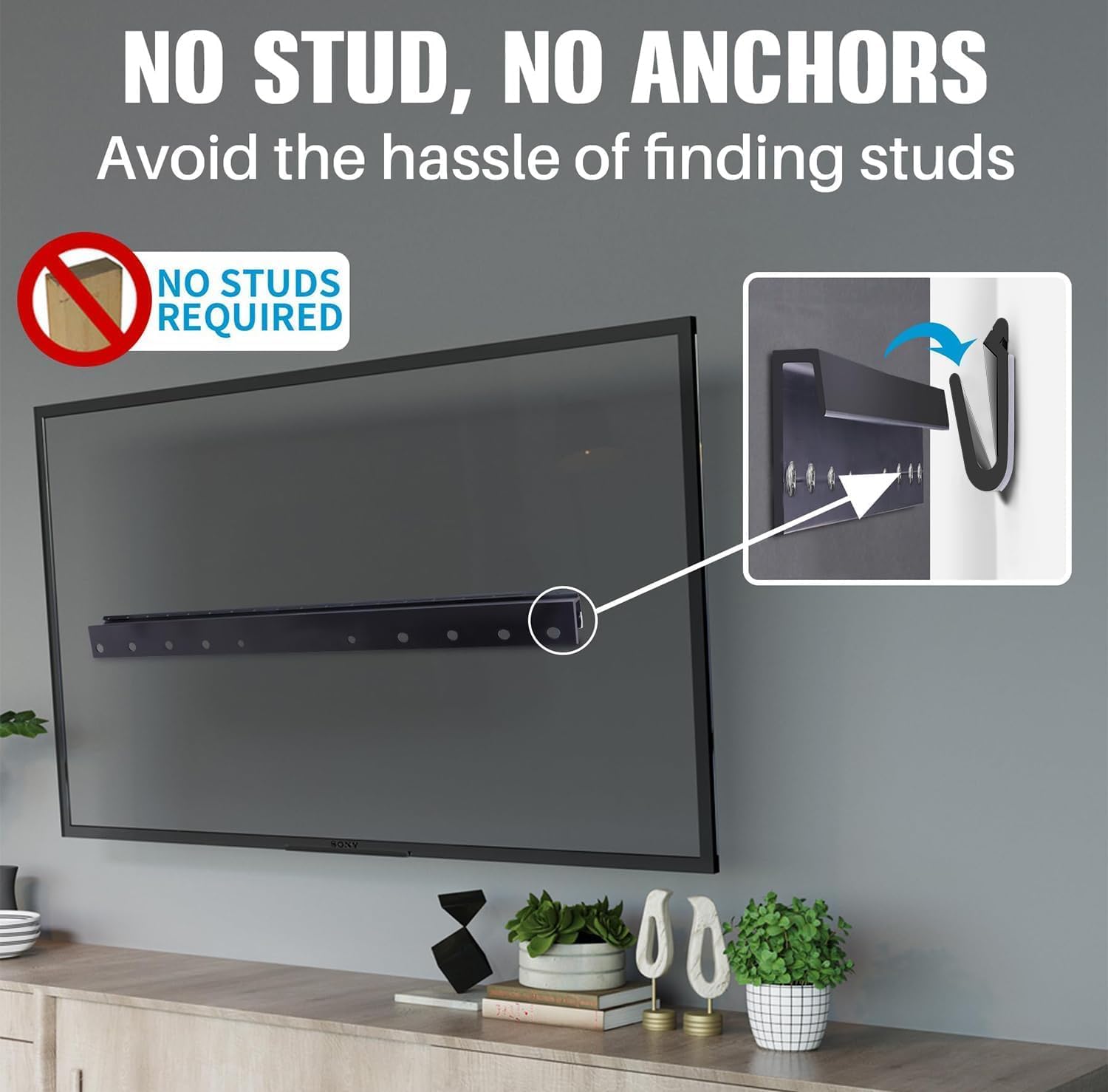 Thumbnail 4 de Anteabee Studless Drywall TV Wall Bracket 68KG