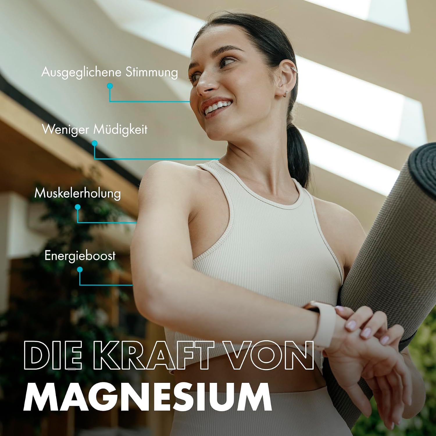 Detalle de Incite Nutrition Magnesium Citrat Kapseln 650 mg – Hochdosierte vegane Ergänzung