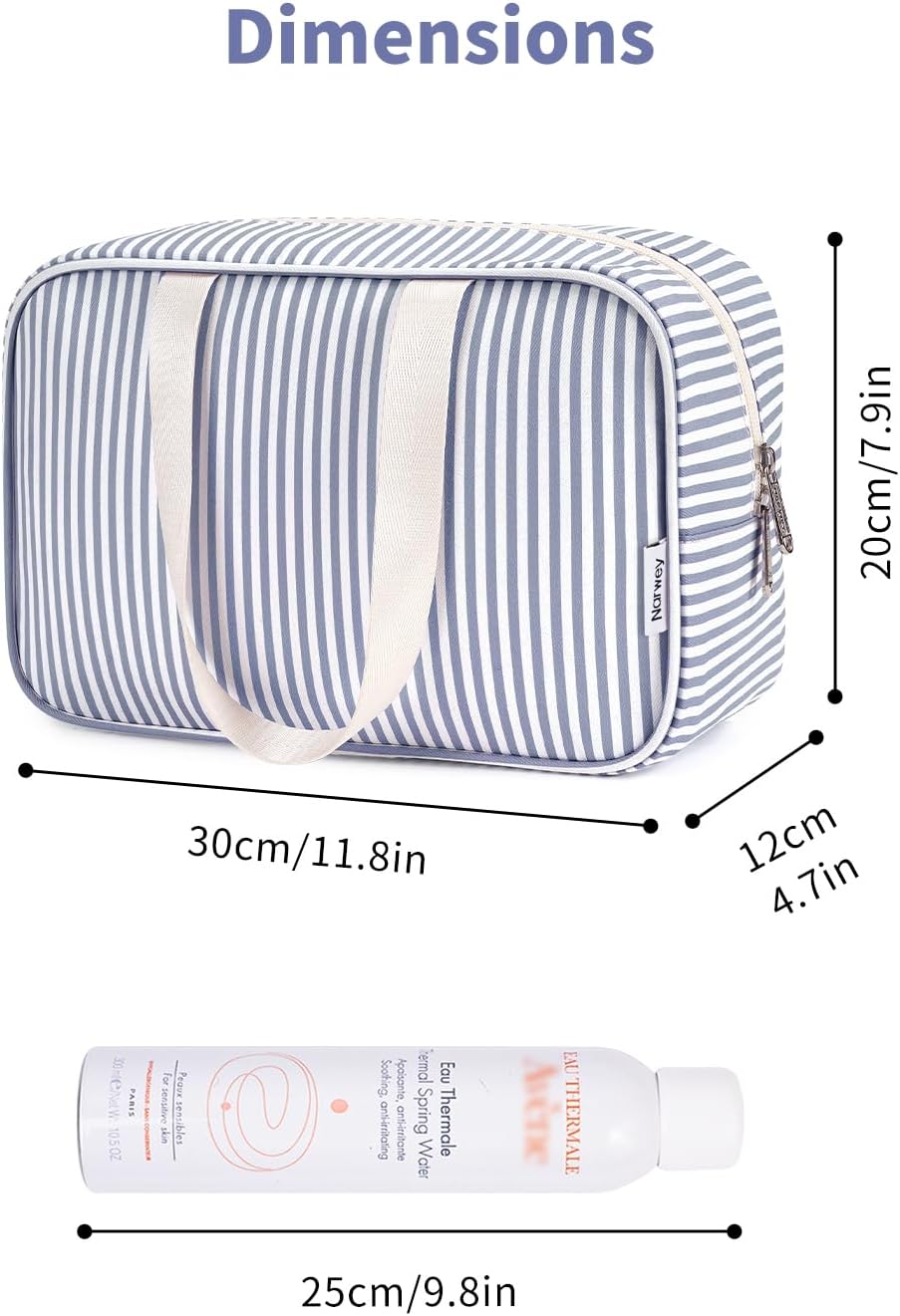 Detalle 2 de Full Size Toiletry Bag Large Cosmetic Bag Travel Makeup Bag Organizer for Women