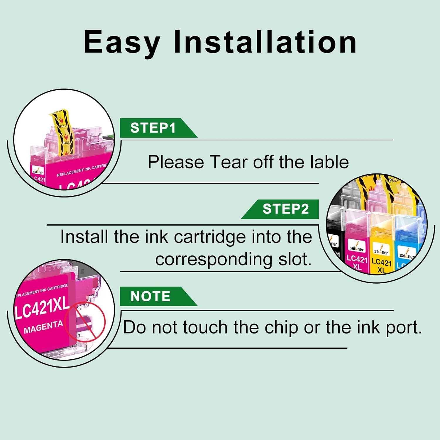 Thumbnail 3 de SAILNER LC421XL pack 10 cartouches 500 pages 🖨️