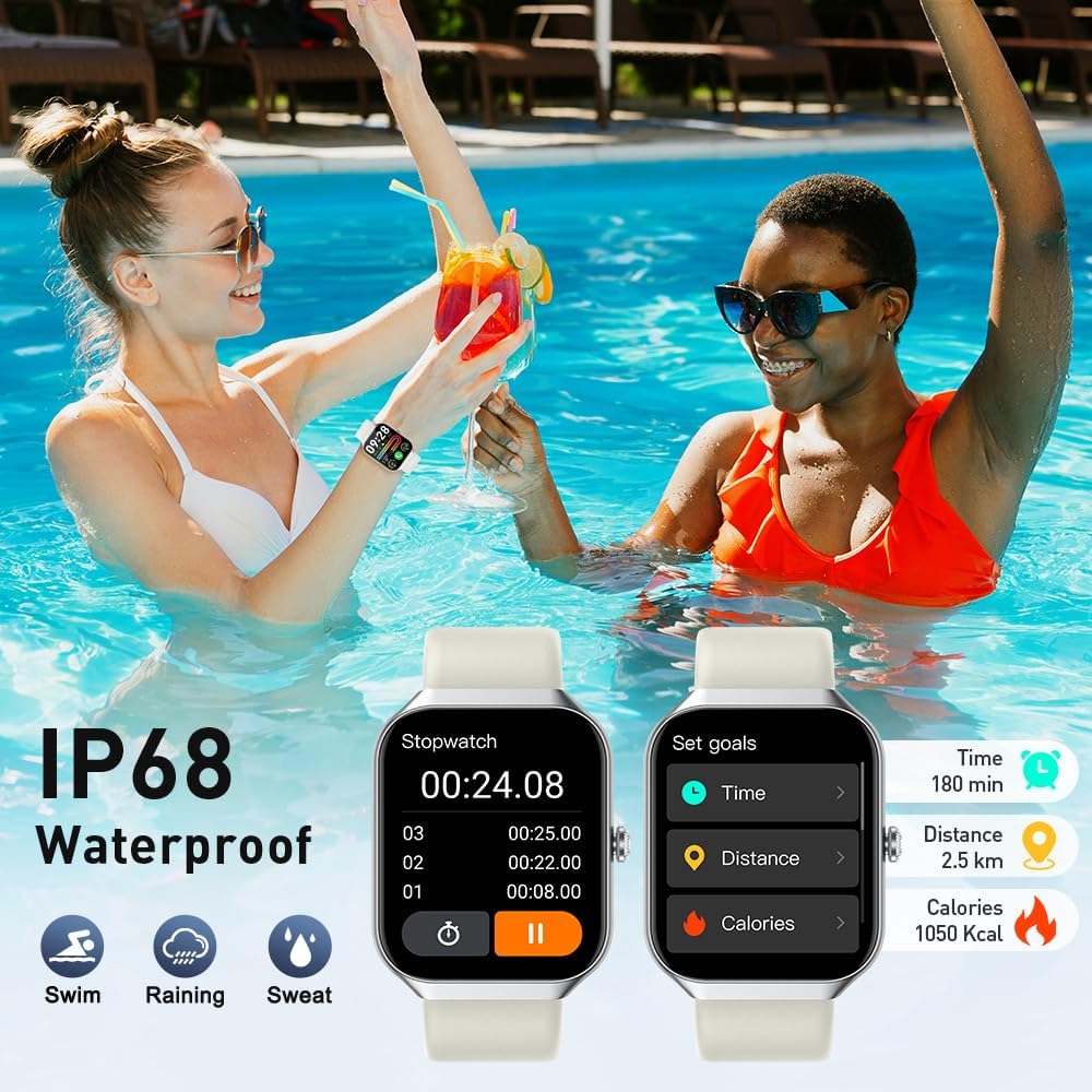 Thumbnail 6 de Smart Watch for Men and Women with 1.96" Display, 115+ Sports Modes, Heart Rate & Sleep Monitoring, IP68 Waterproof, Bluetooth 5.3 Calling