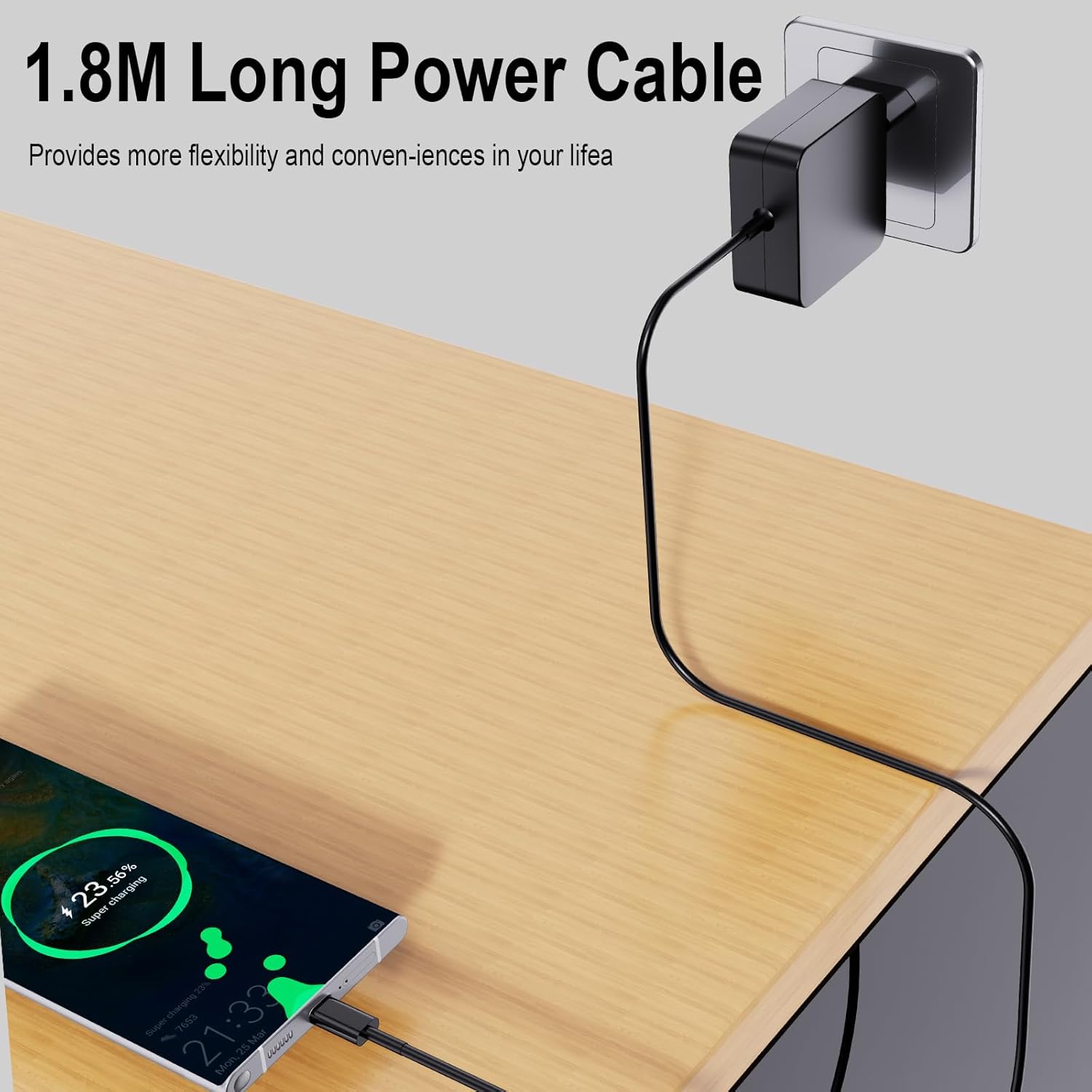 Thumbnail 1 de Chargeur USB-C PD 65 W pour Nintendo Switch 2, Steam Deck, ROG Ally et PC portables