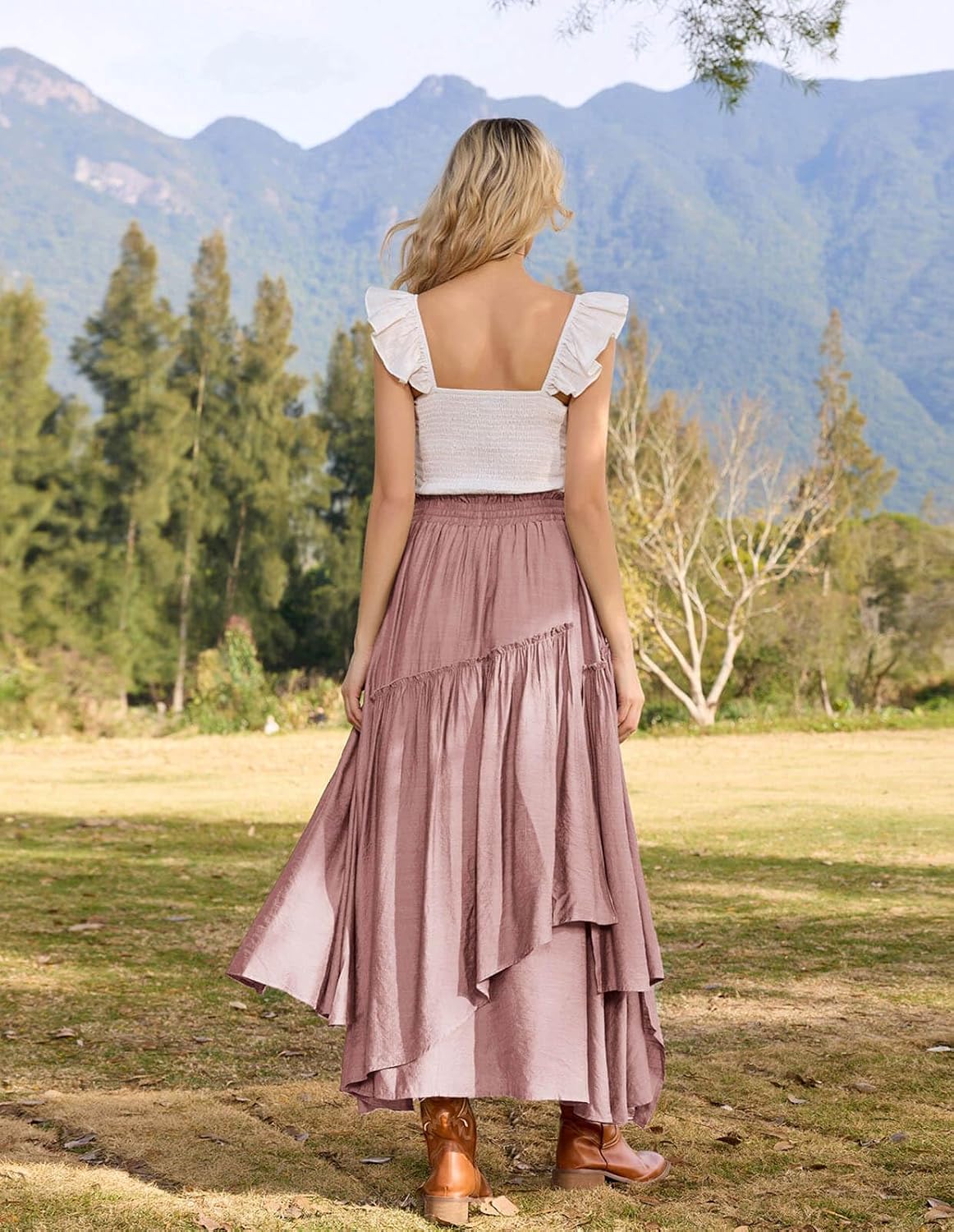 Thumbnail 6 de SCARLRT Maxi Skirt in Crepe