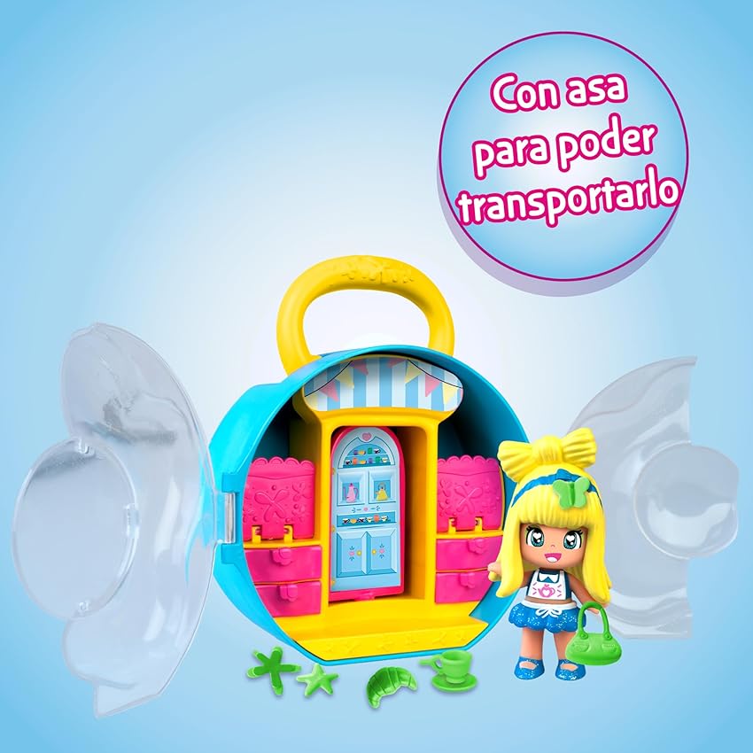 Thumbnail 4 de Famosa Pinypon PNY82300 Bolso azul con armario y 3 accesorios