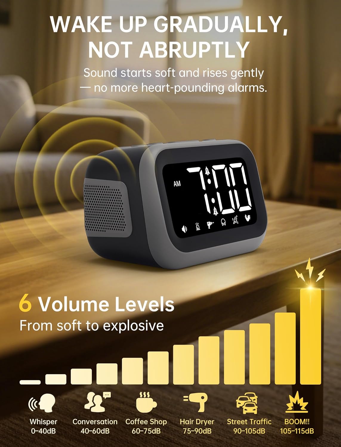 Thumbnail 6 de Acedeck Super Loud Alarm Clock 115 dB ⏰