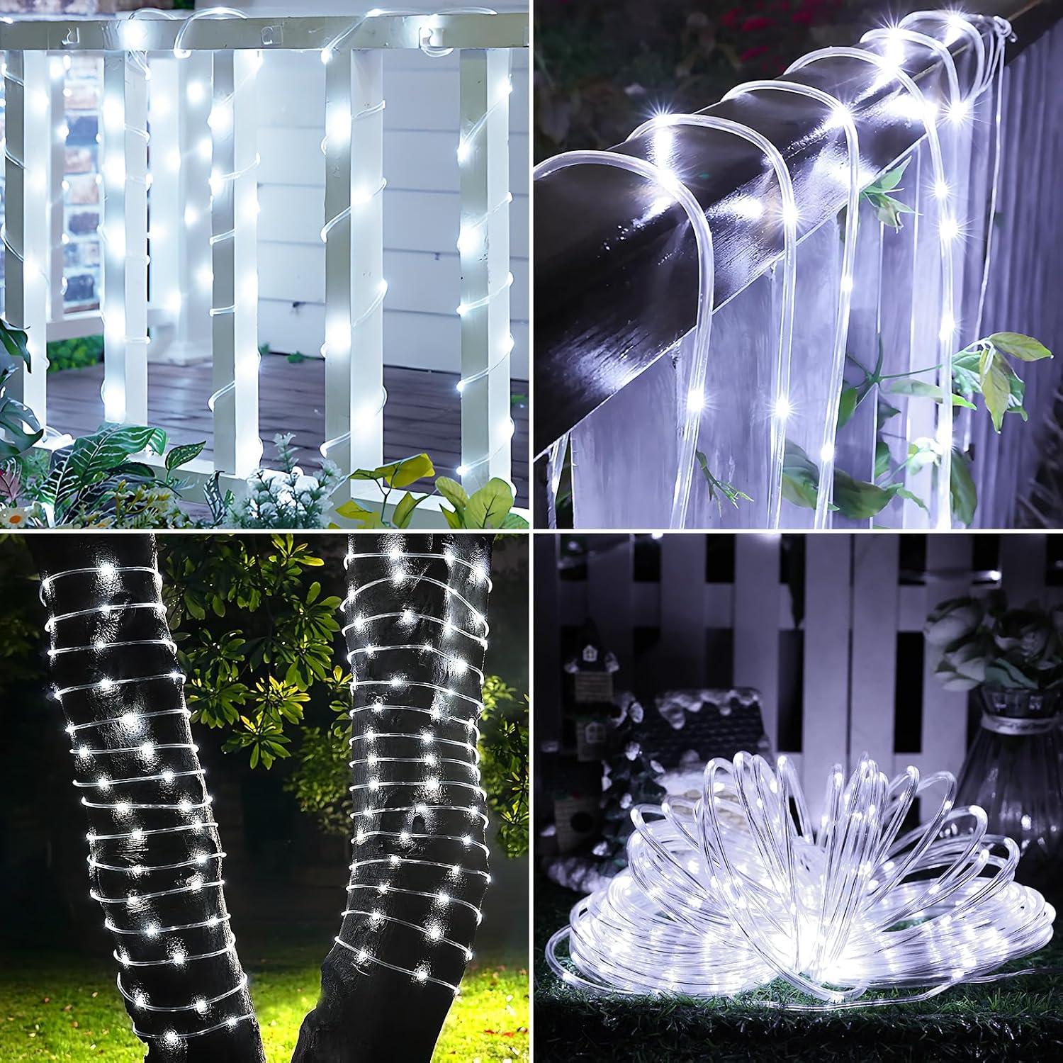 Thumbnail 6 de Jnaurb Solar Rope Lights, 132 ft, 400 LEDs, 8 Modes, IP65