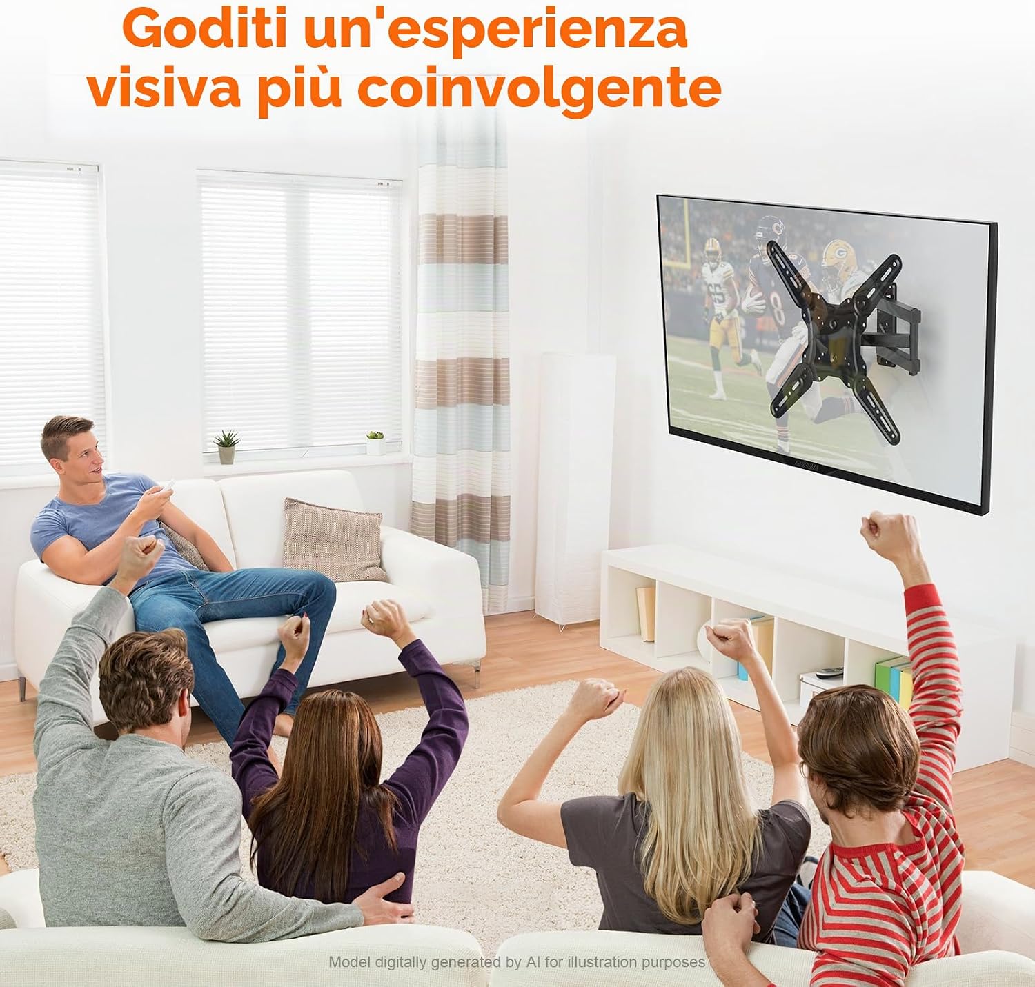 Thumbnail 6 de GRIFEMA GB1010 supporto TV da parete 26–65" estendibile