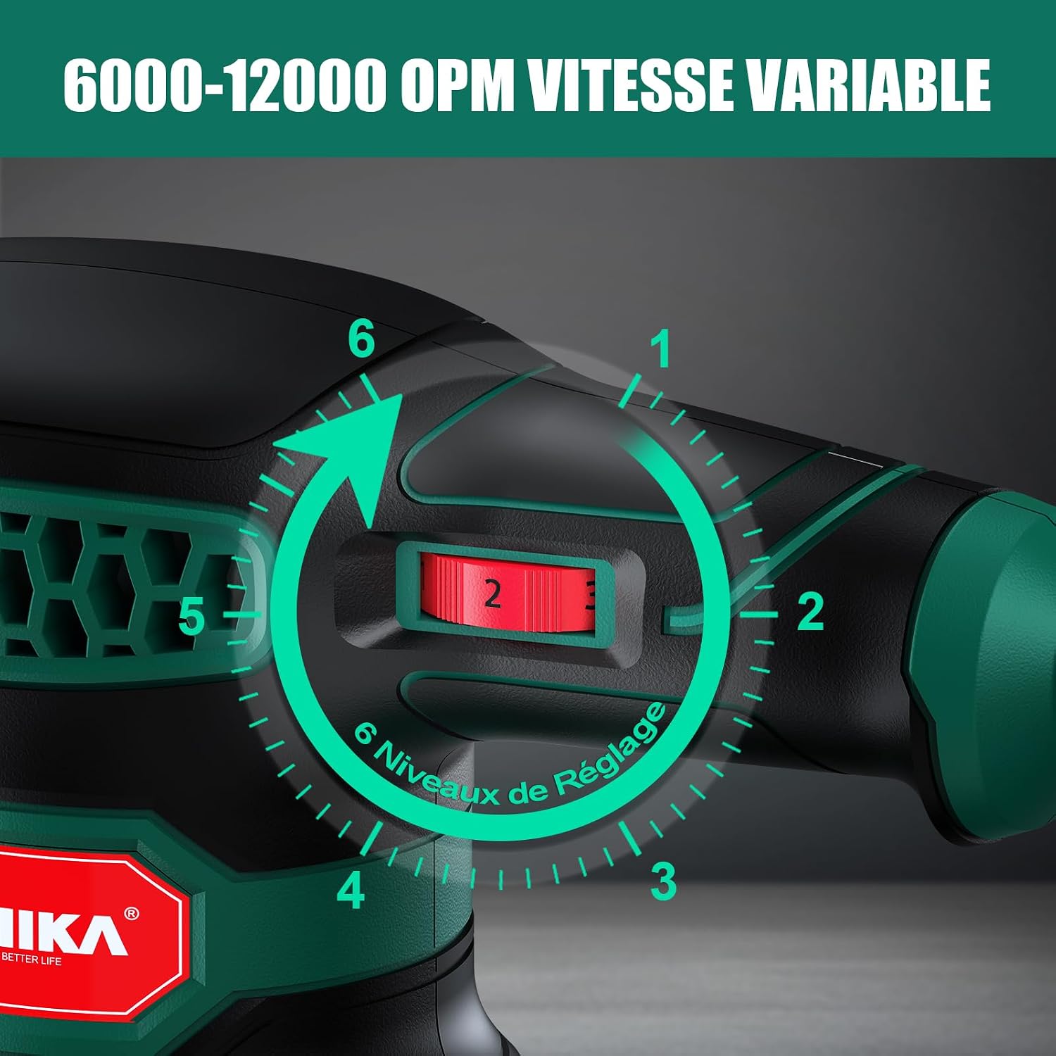 Detalle de HYCHIKA Ponceuse Excentrique 300W