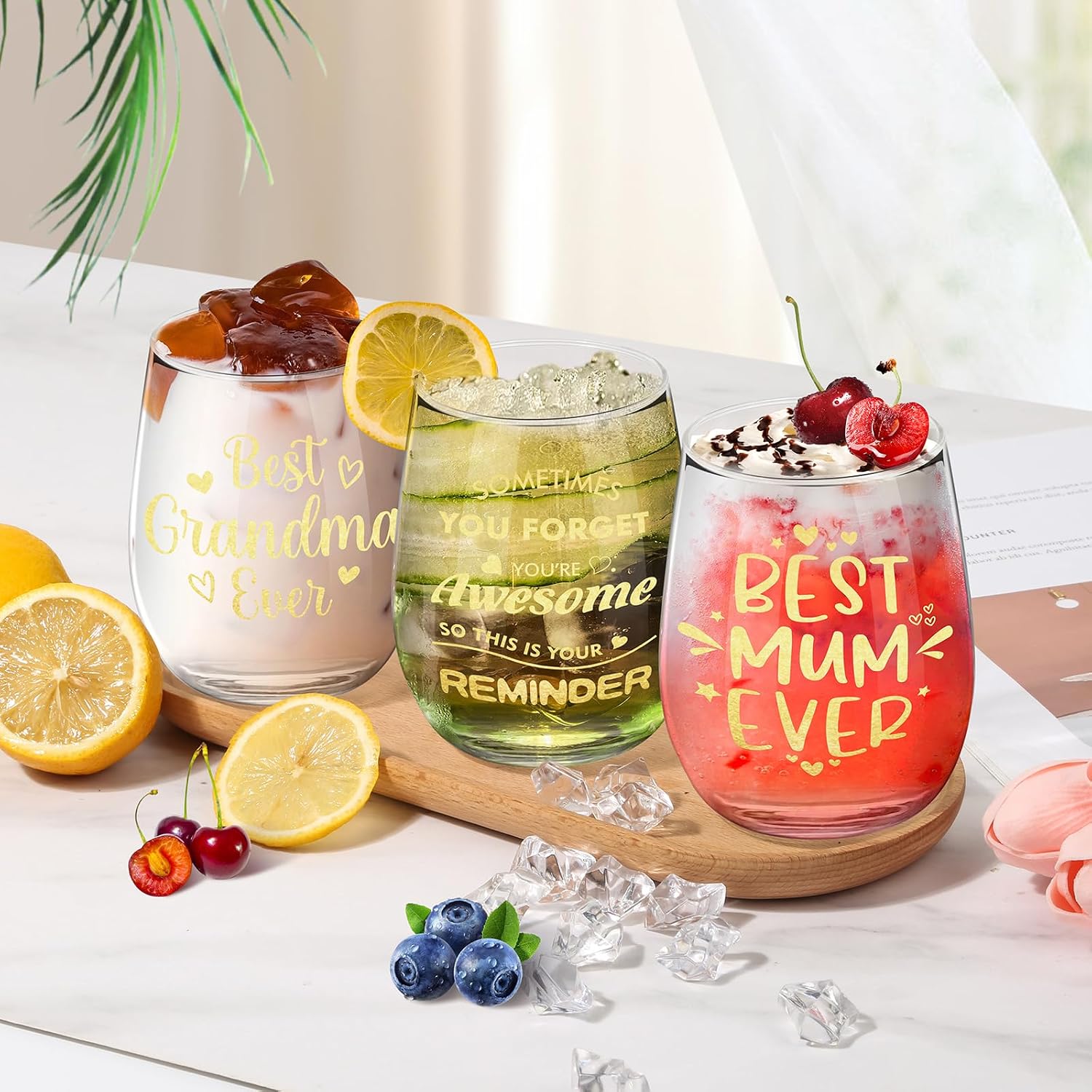 Detalle 2 de Tecanne Mothers Day Gifts 16oz Glass