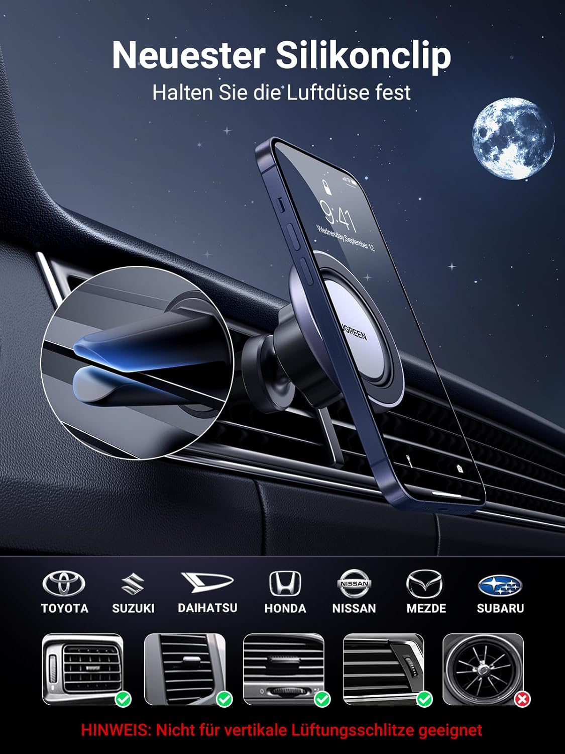 Thumbnail 6 de UGREEN MagSafe Autohalterung 12 Magneten