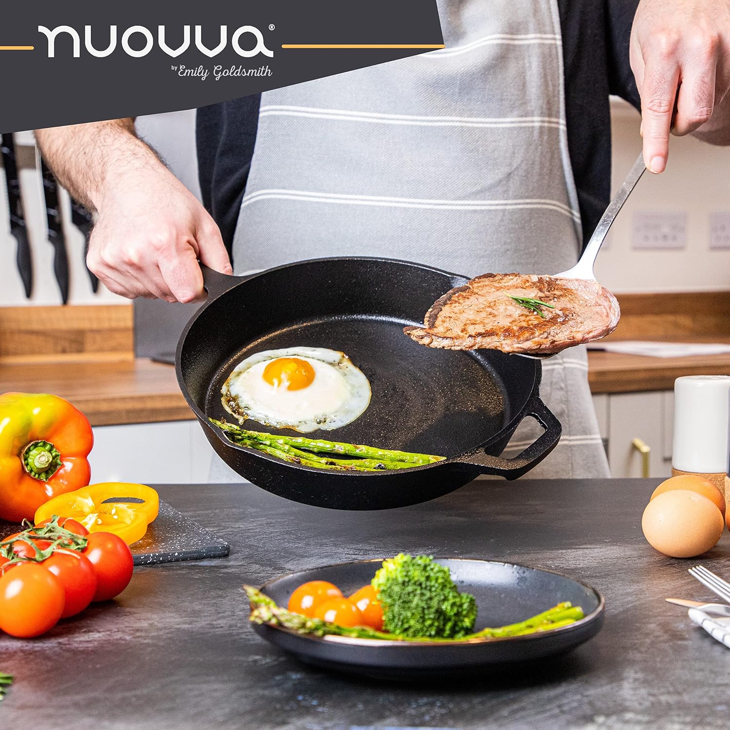 Thumbnail 3 de nuovva Cast Iron Skillet 32cm
