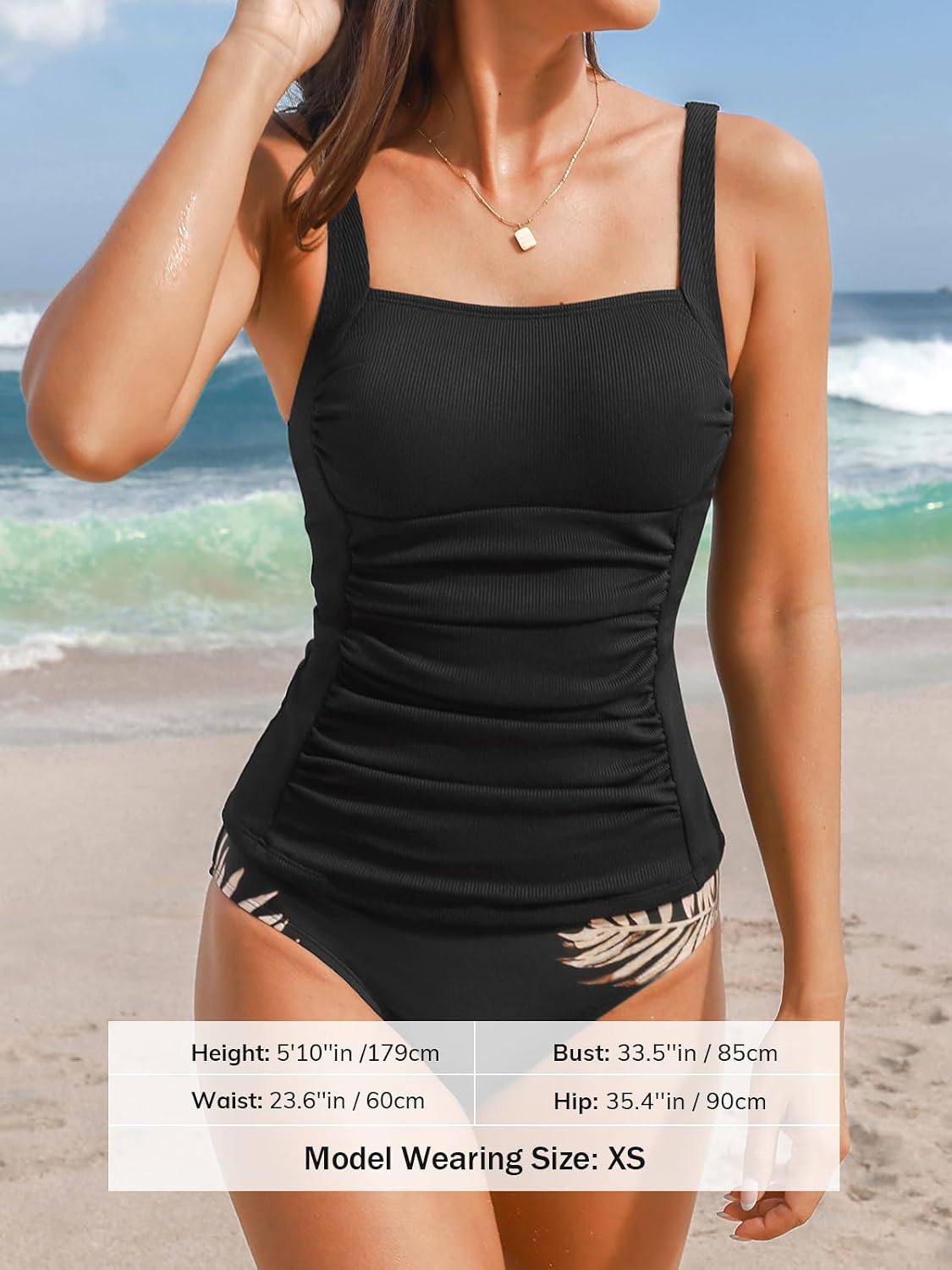 Thumbnail 5 de CUPSHE tankini côtelé ensemble femme