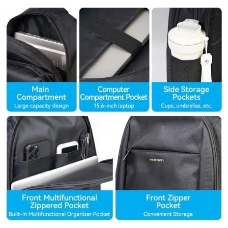 Detalle de Mochila VENTION KRMB0 para portátil de 15.6" | 20 L • Oxford 1680D