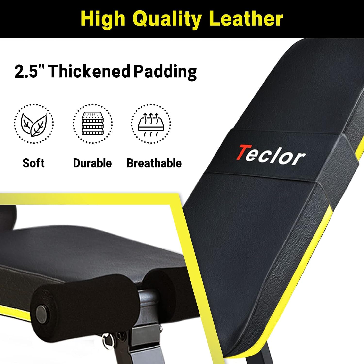 Detalle 2 de Teclor Adjustable Weight Bench, 10-Position Foldable Steel Frame