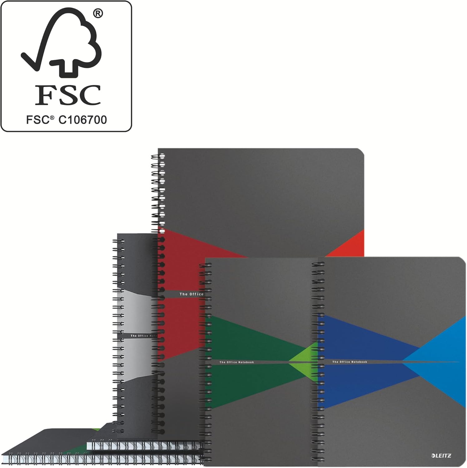 Thumbnail 5 de Leitz Office Collegeblock A4 kariert (5er-Set) mit Spiralbindung, 180 Seiten, FSC-zertifiziert – 46471055