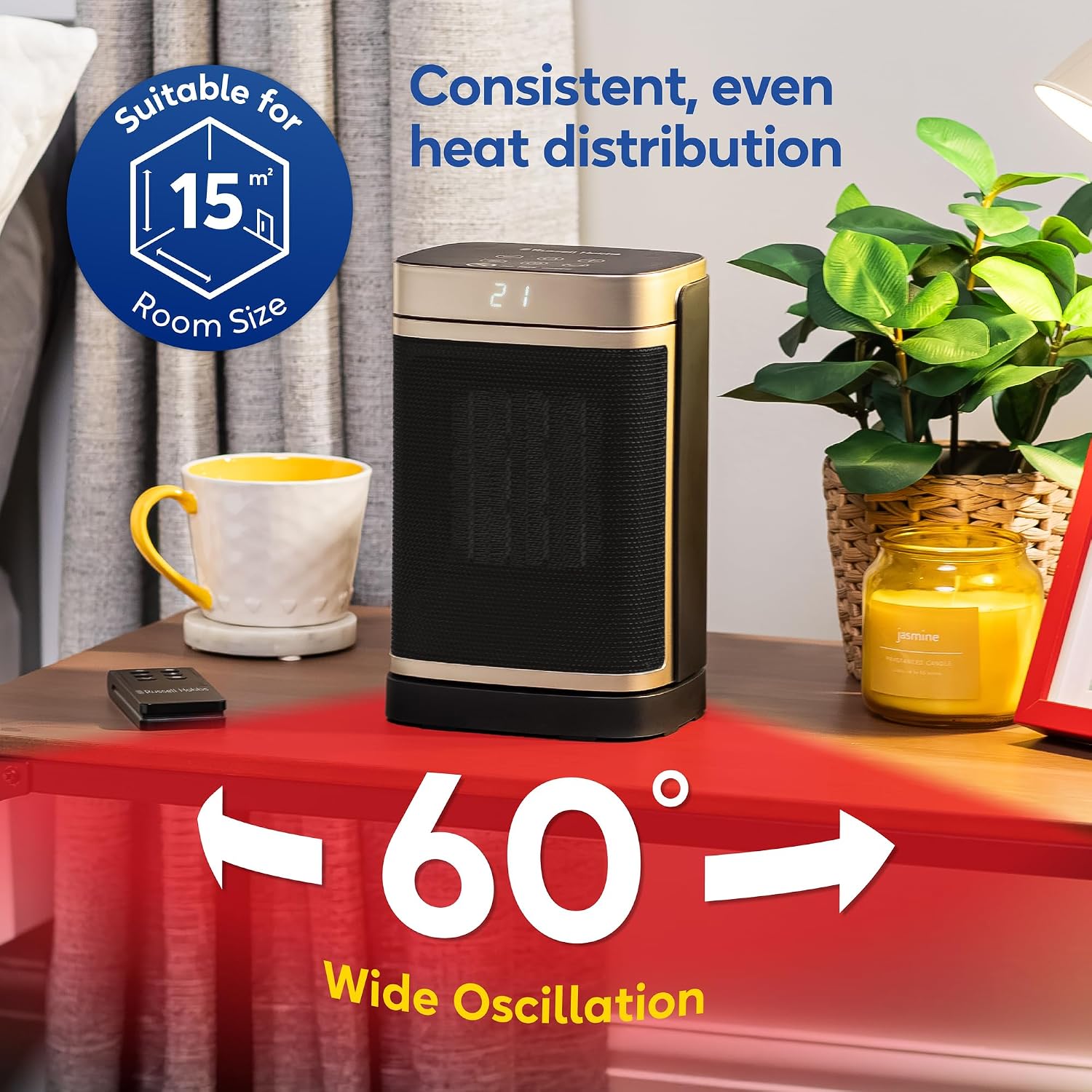 Detalle 2 de Russell Hobbs RHCH2001G 1500W ceramic space heater