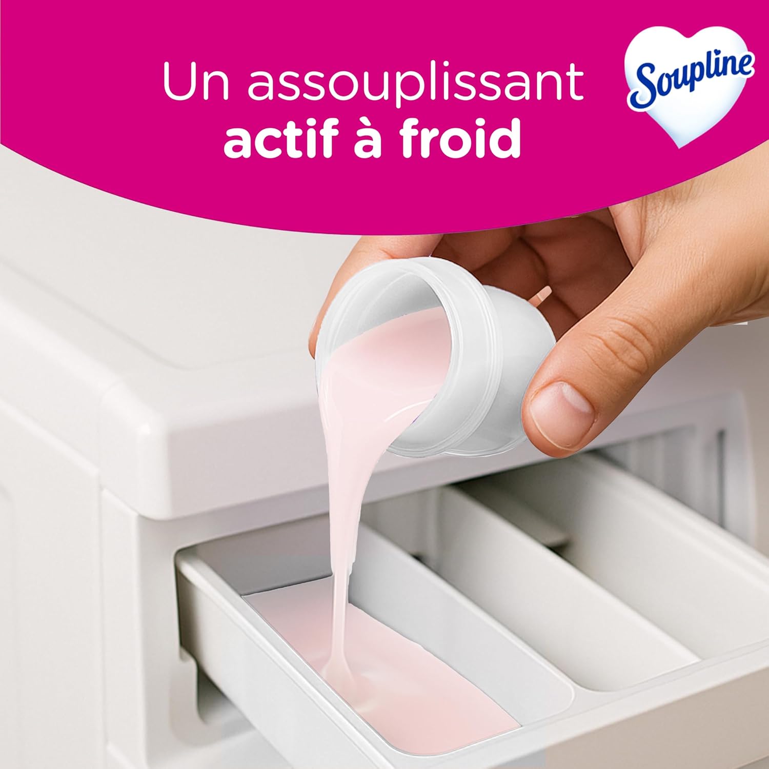 Thumbnail 3 de SOUPLINE Adoucissant Linge Hypoallergénique Concentré Senteur Amande Douce – Lot 3x1,35L