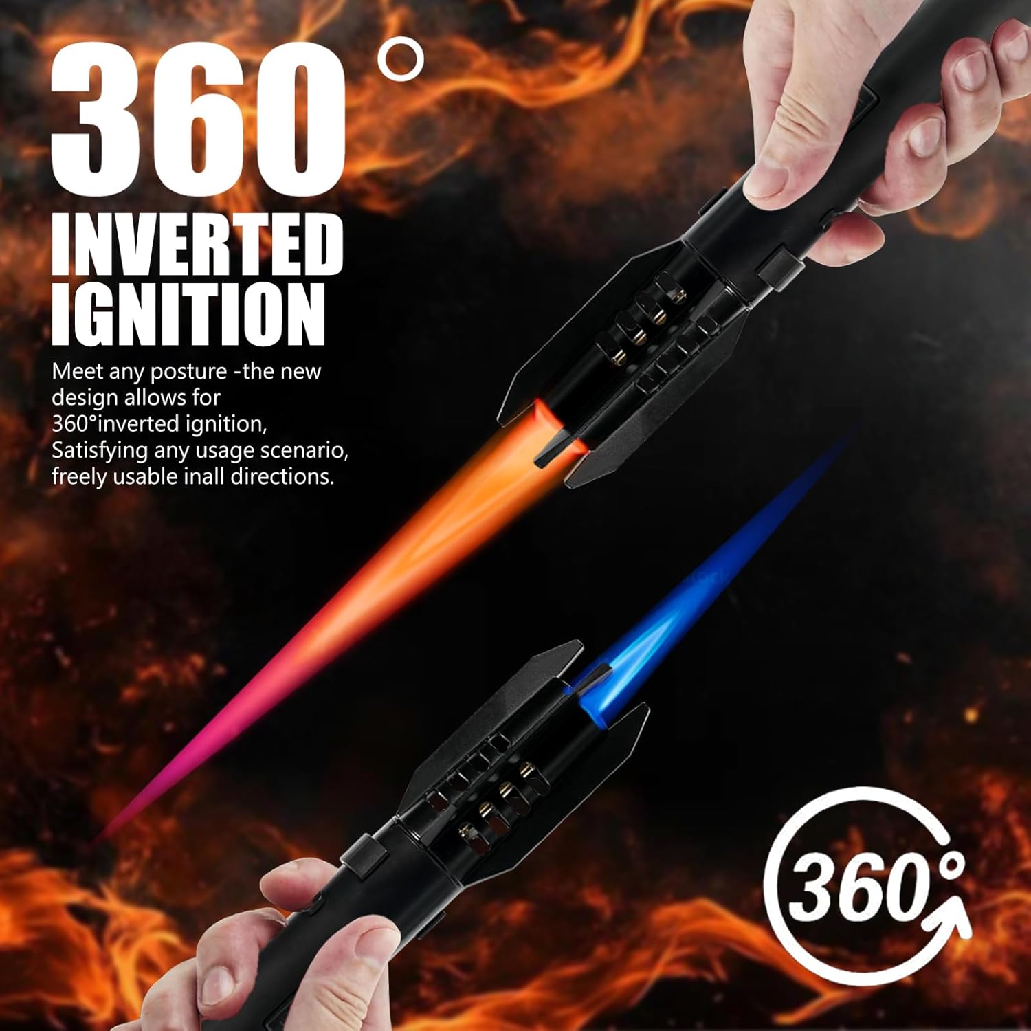 Thumbnail 3 de BARMI Camping Lighter – Windproof adjustable flame butane lighter with safety lock (refillable)