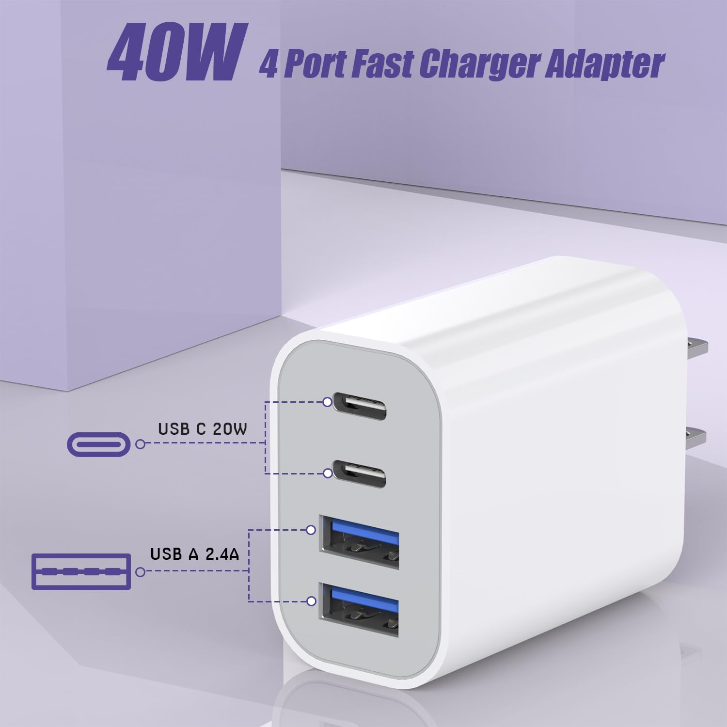 Thumbnail 2 de USB Fast Charging Block 40W fast charger